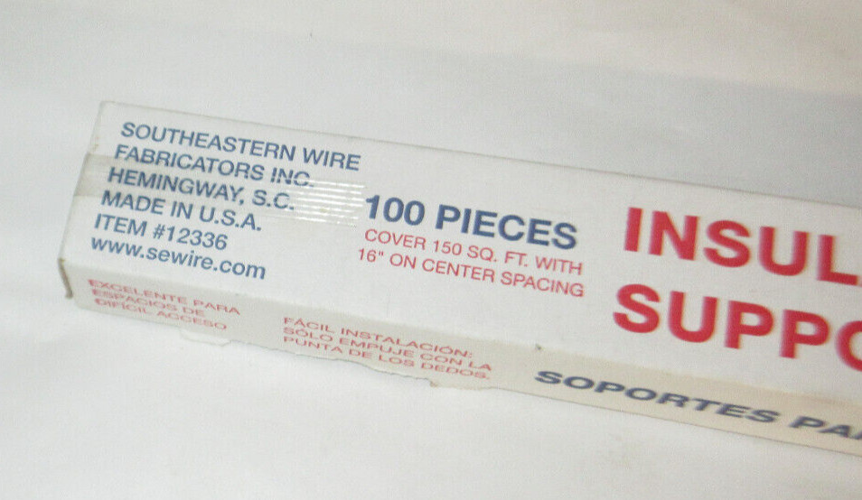 Southeastern Wire Fabricators Insulation Supports 100 Pieces