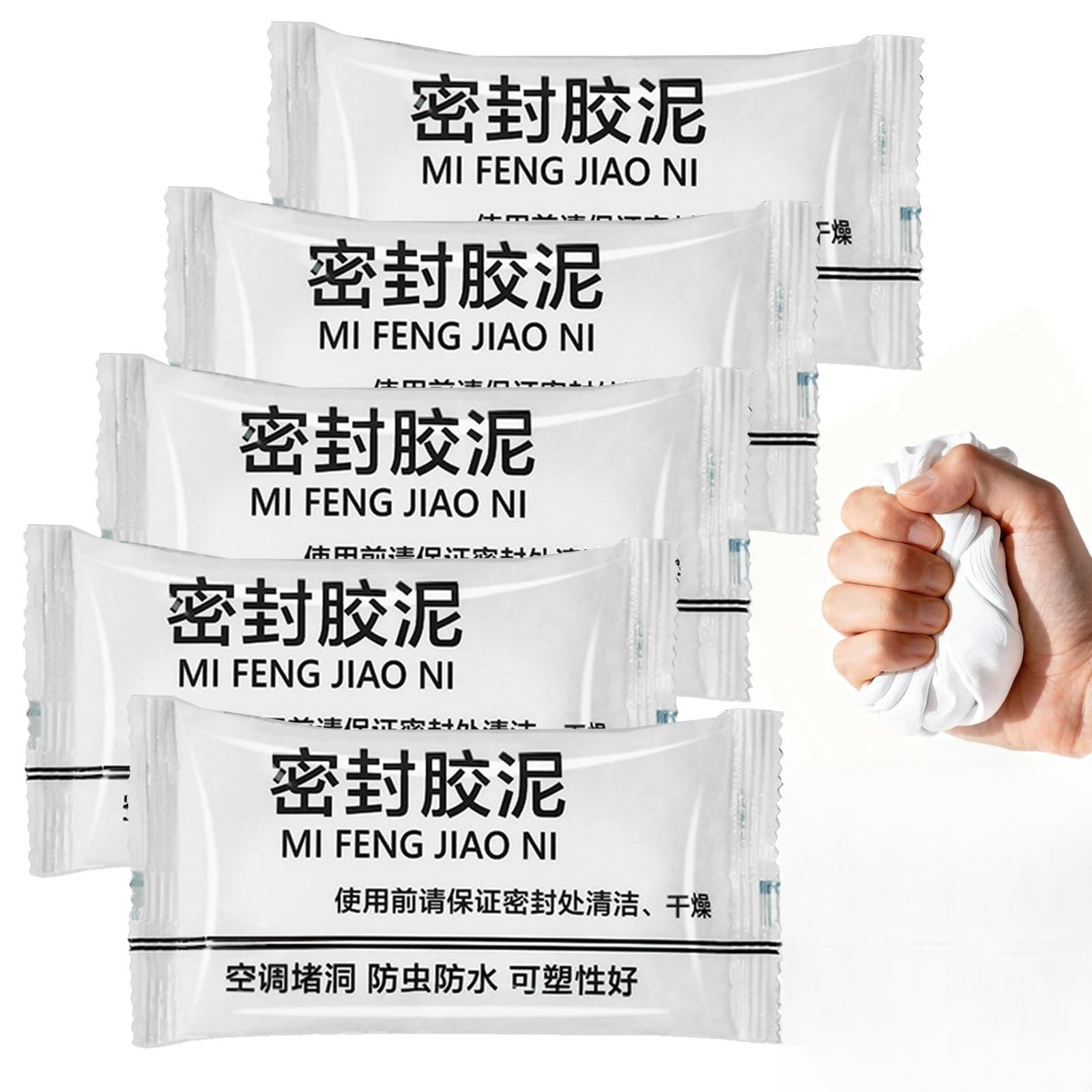 5Pcs/150g Waterproof Sealant Mastic,Repair Sealing Clay,Plumbers Putty for Wa…