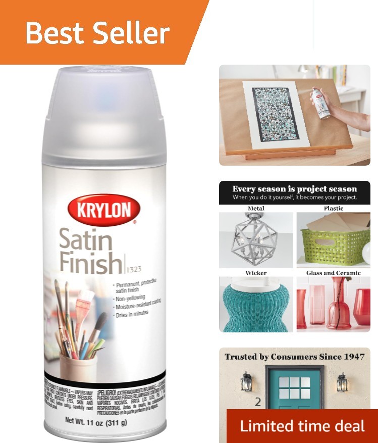 K01323000 Satin Finish Aerosol Spray Paint – 11oz Moisture Resistant Coating