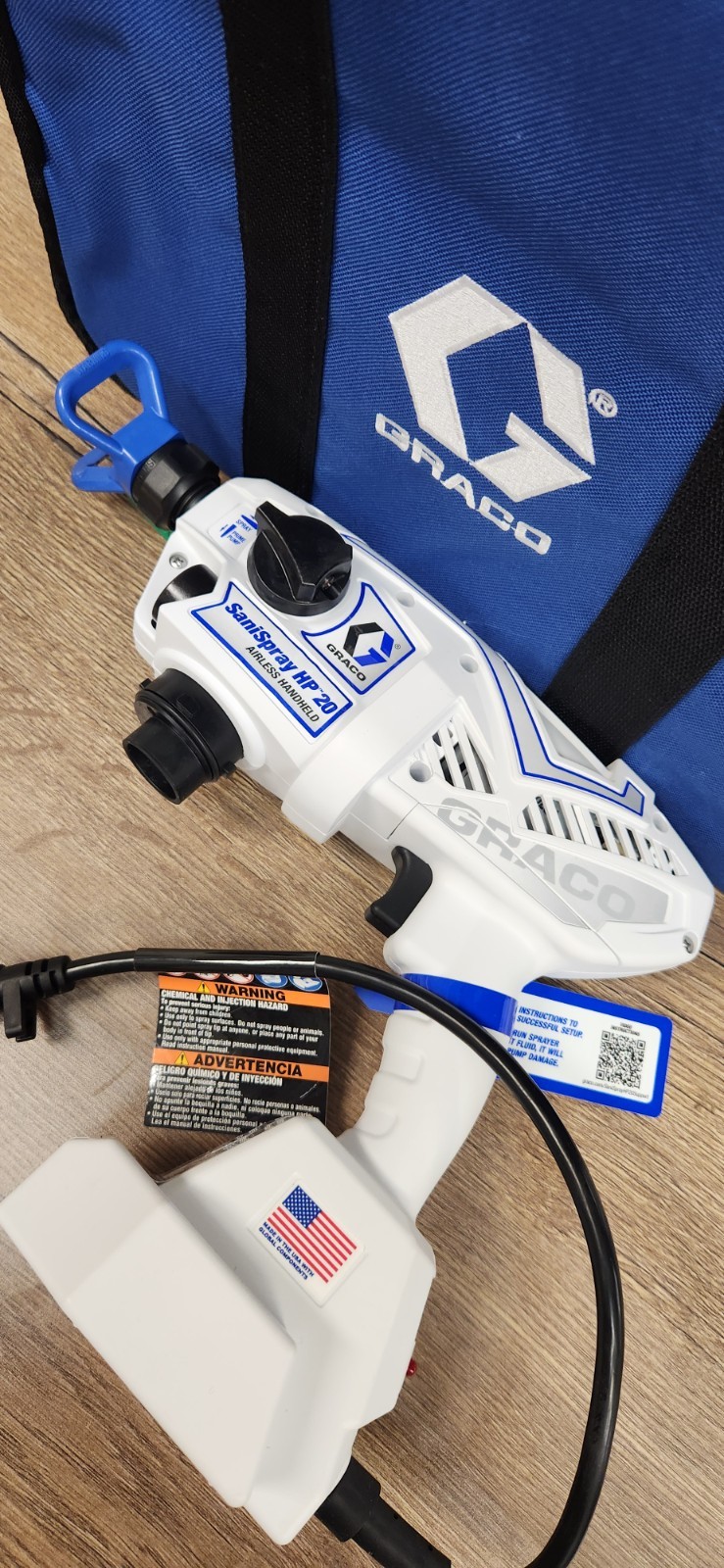 Graco SaniSpray HP20 Corded Sprayer, disinfectant sprayer, model no. 25R790
