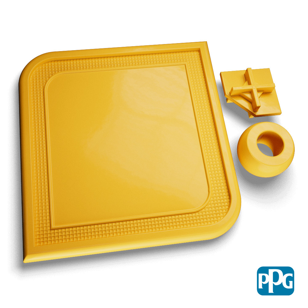 PPG | RAL 1023 TRAFFIC YELLOW Powder Coating Powder (PCTA39112) 1 LB.