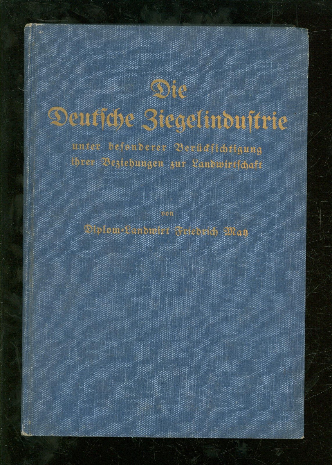 German Brick Industry 1930 Consideration for Agriculture -F005D