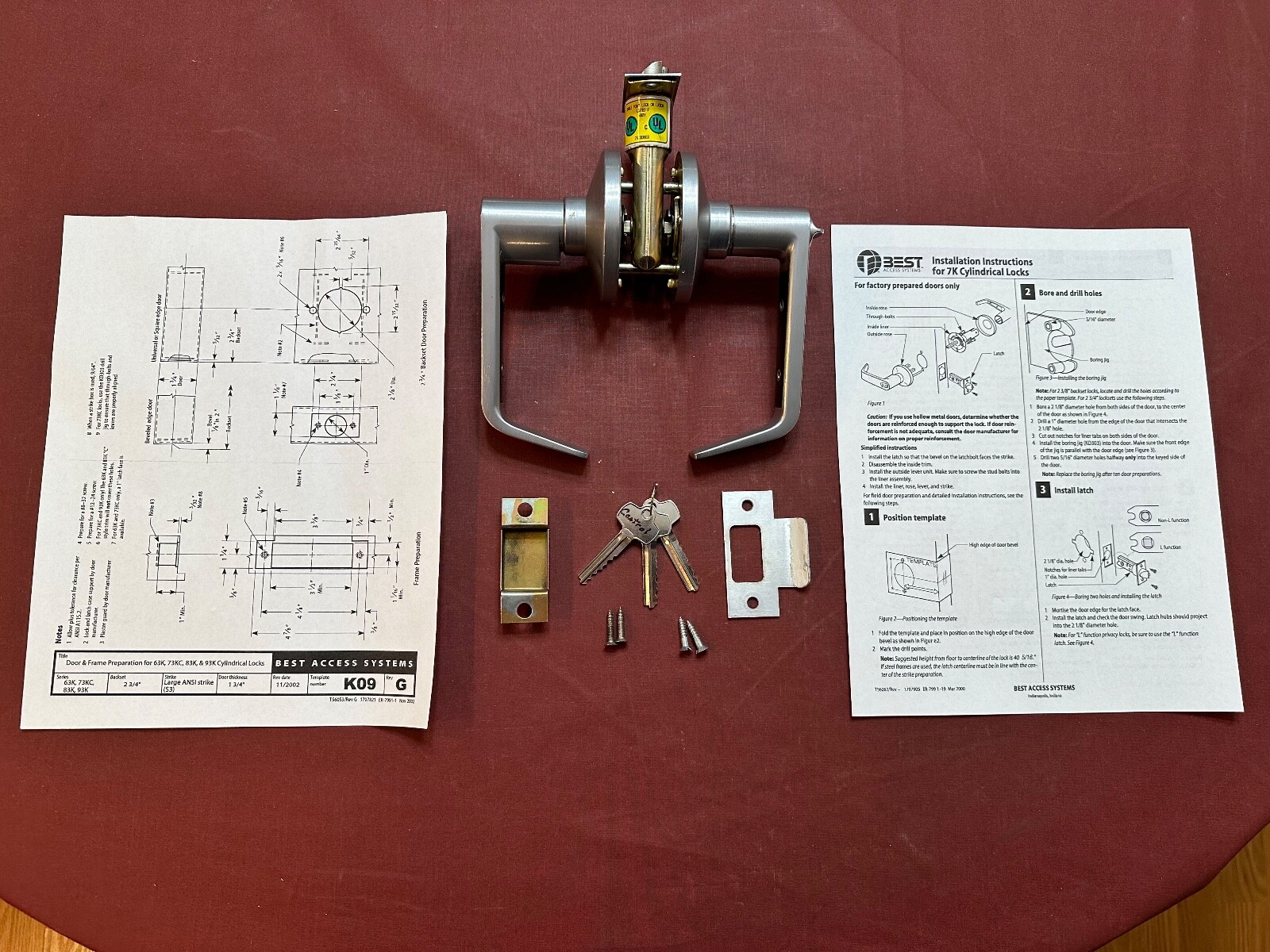 Best 7K Lever Lockset With Turn Button, New SFIC – 7 Pin Core & 3 Keys