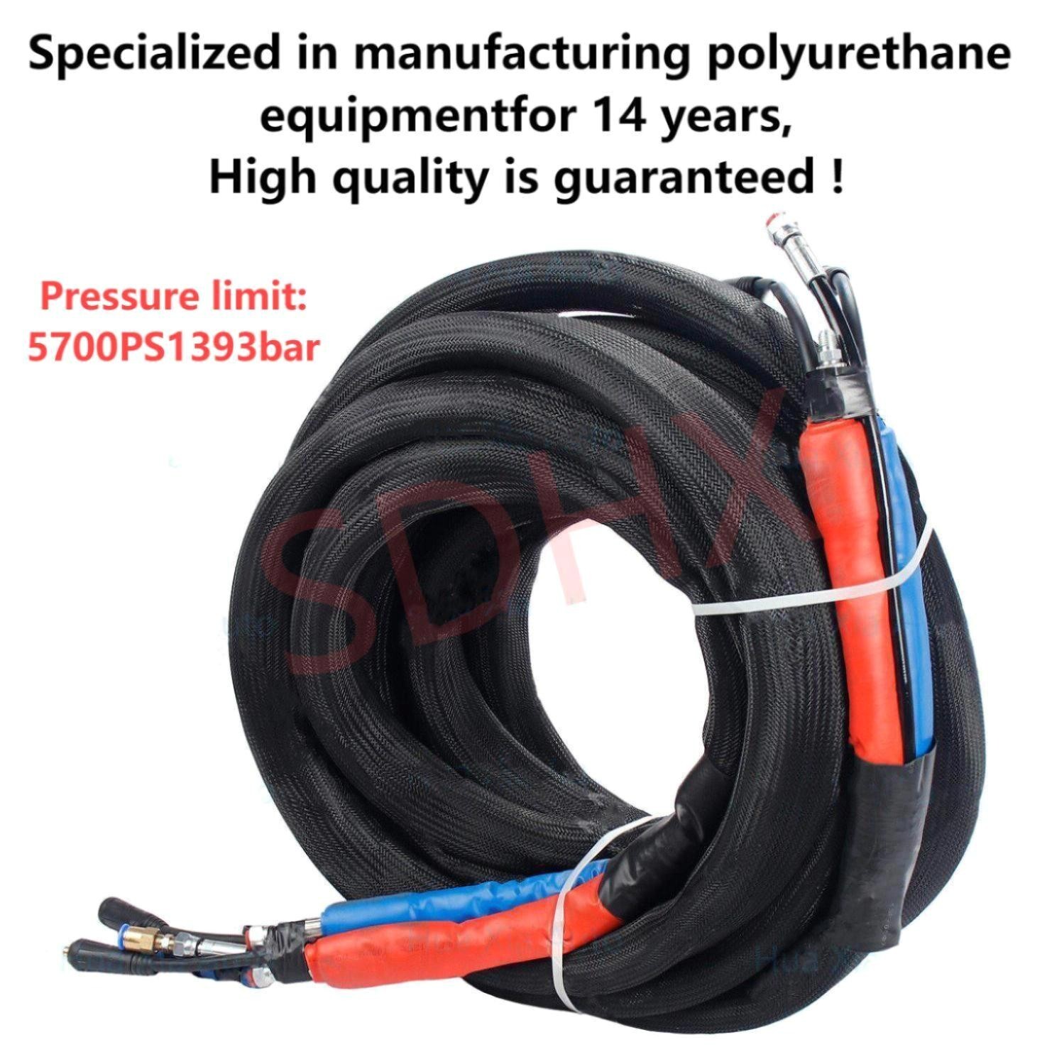 15M Polyurethane PU Foam Hose Heating Hose Heater Pipe for Spray Foam Machine US