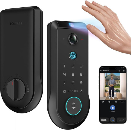 Venoris Pro – All-in-One Smart Lock for Front Door – Single Battery, Black