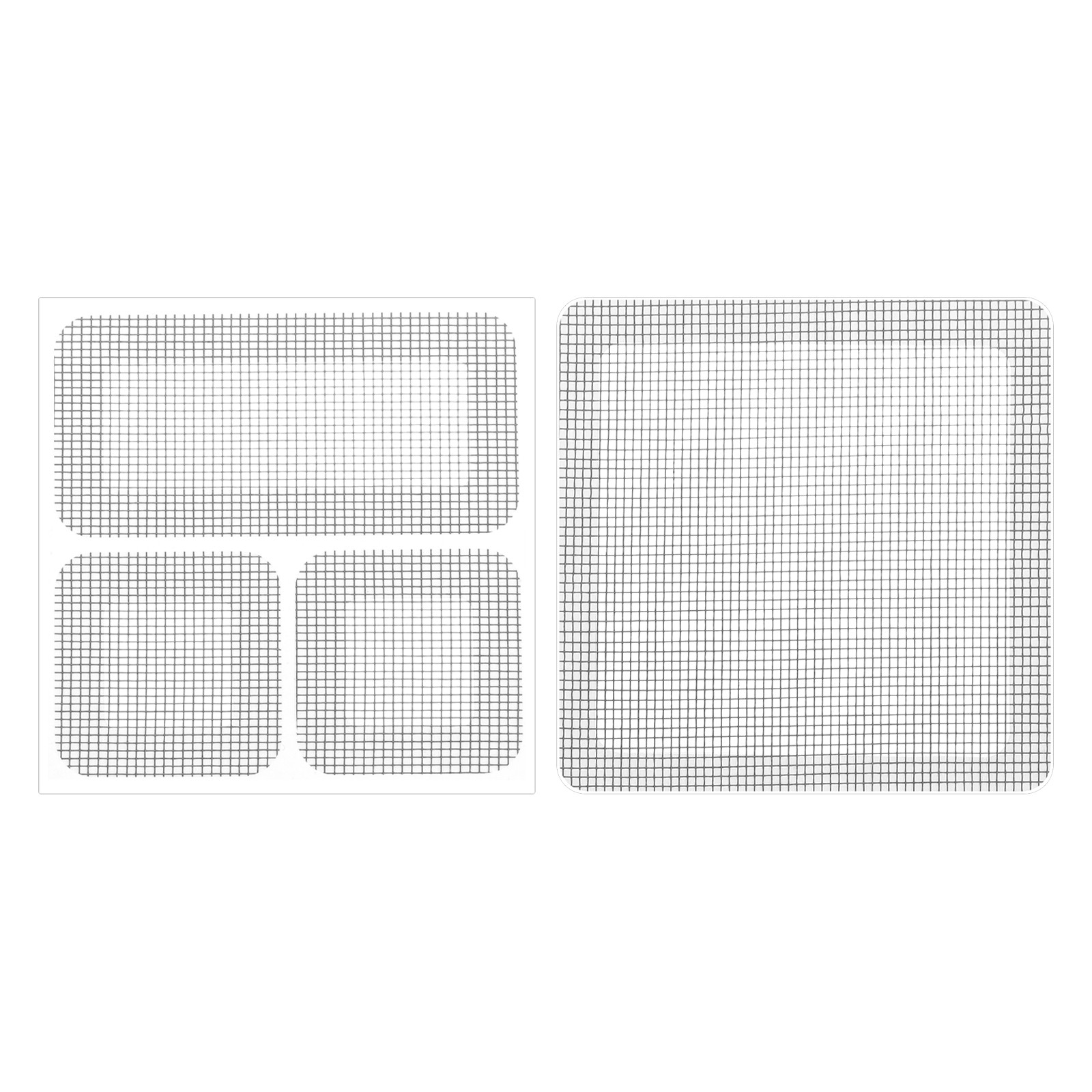 20Pcs 2 Styles Fiberglass Window Screen Repair Kit, Grey