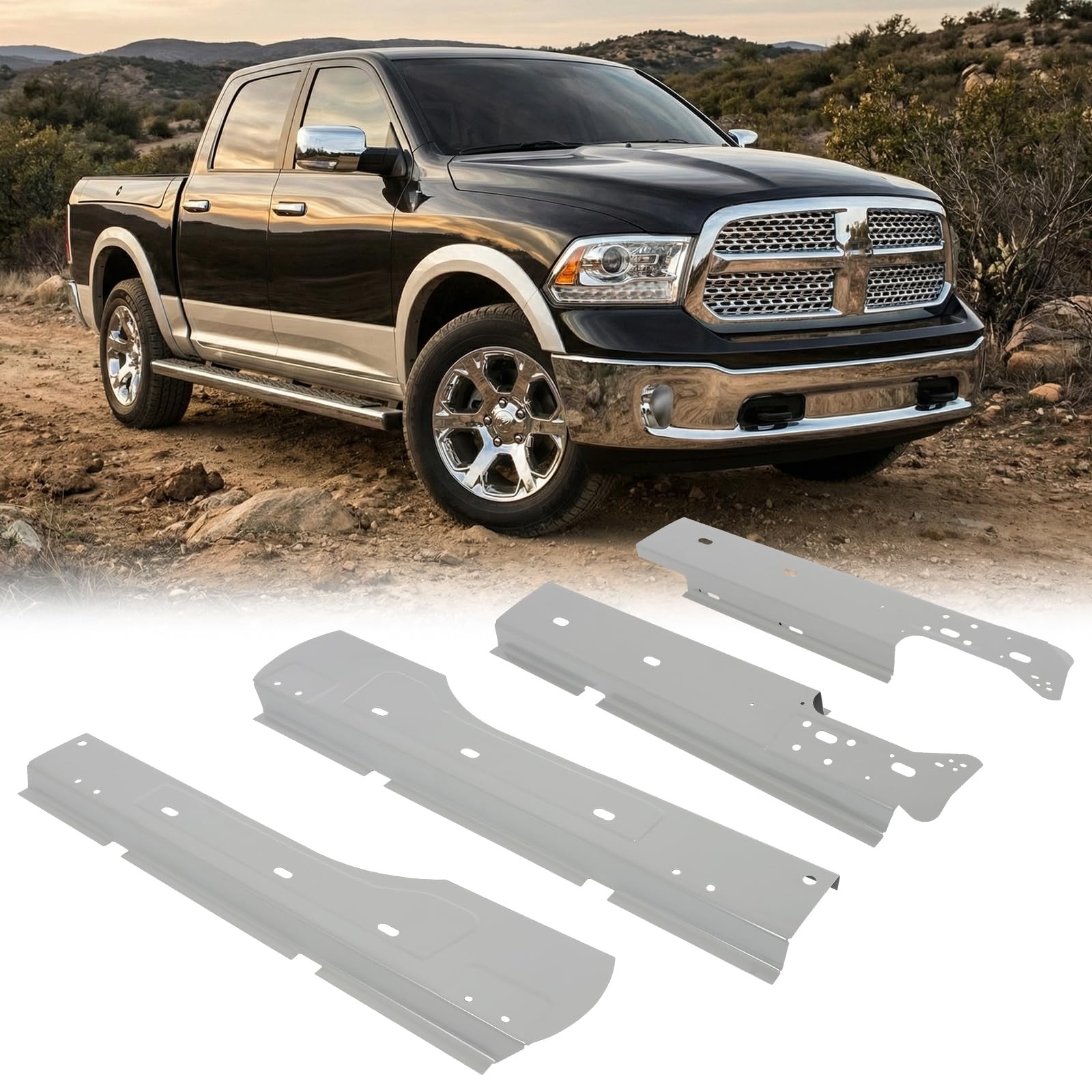 Inner Rocker Panels Fit for Dodge Ram 2009-2018 Driver & Passenger side Pair