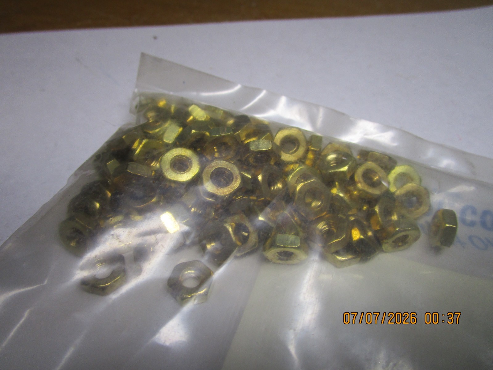 #8-32 Brass Machine Screw Hex Nut QTY 100
