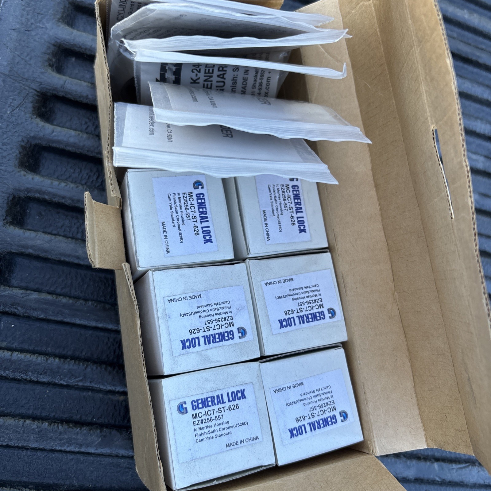 LOT6 General Lock MC-IC7-ST-626 Cylinder Shell SATIN CHROME