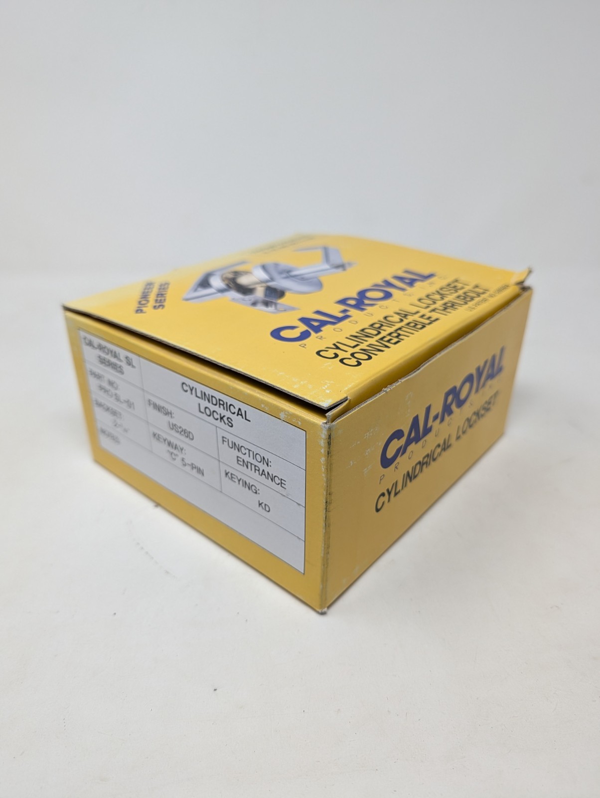 Cal-Royal Cylindrical Lockset Convertible Thrubolt – SL-01 Entrance US26D