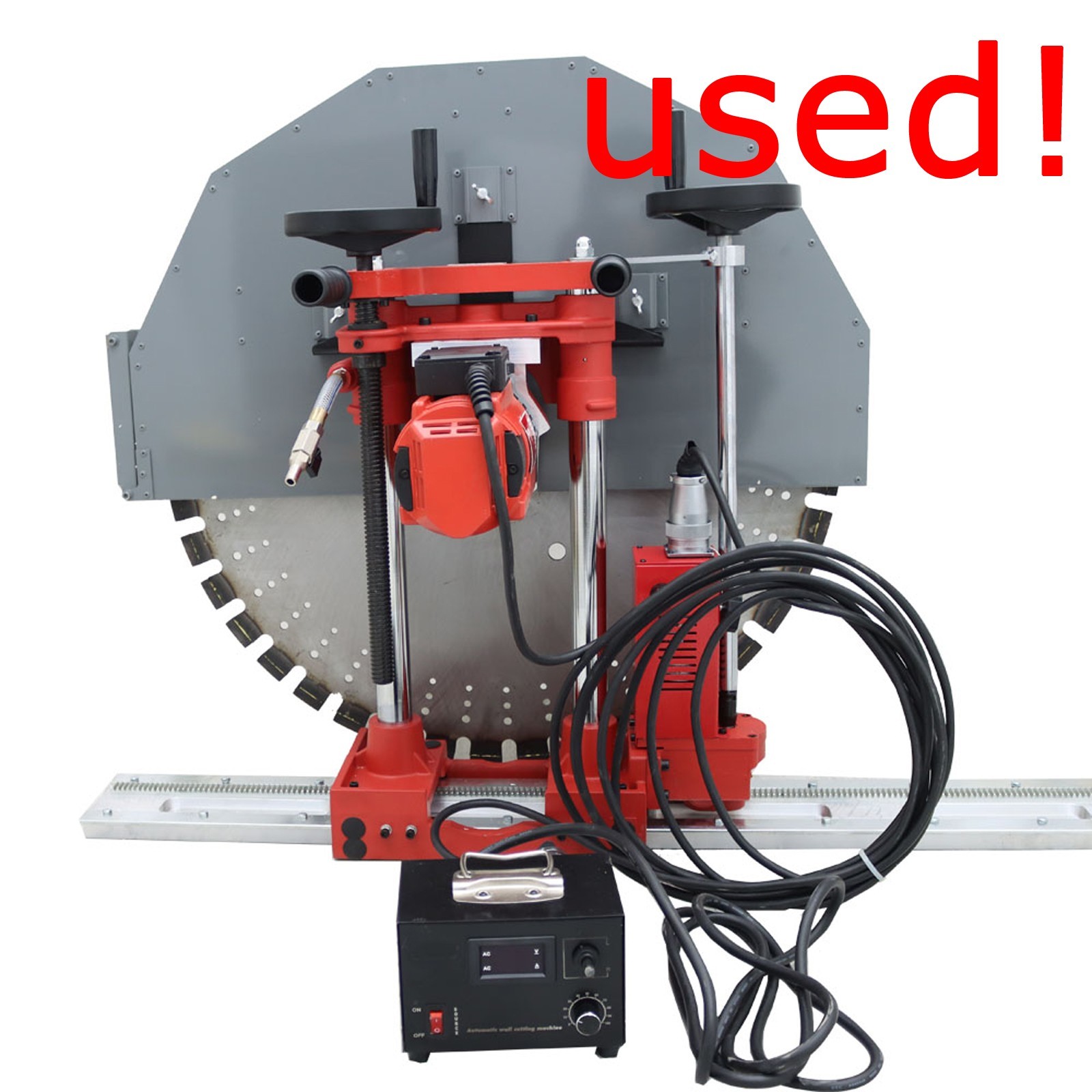 used! Concrete Wall Cutter 220V Electric Automatic Concrete Cut off Saw Wet Dry