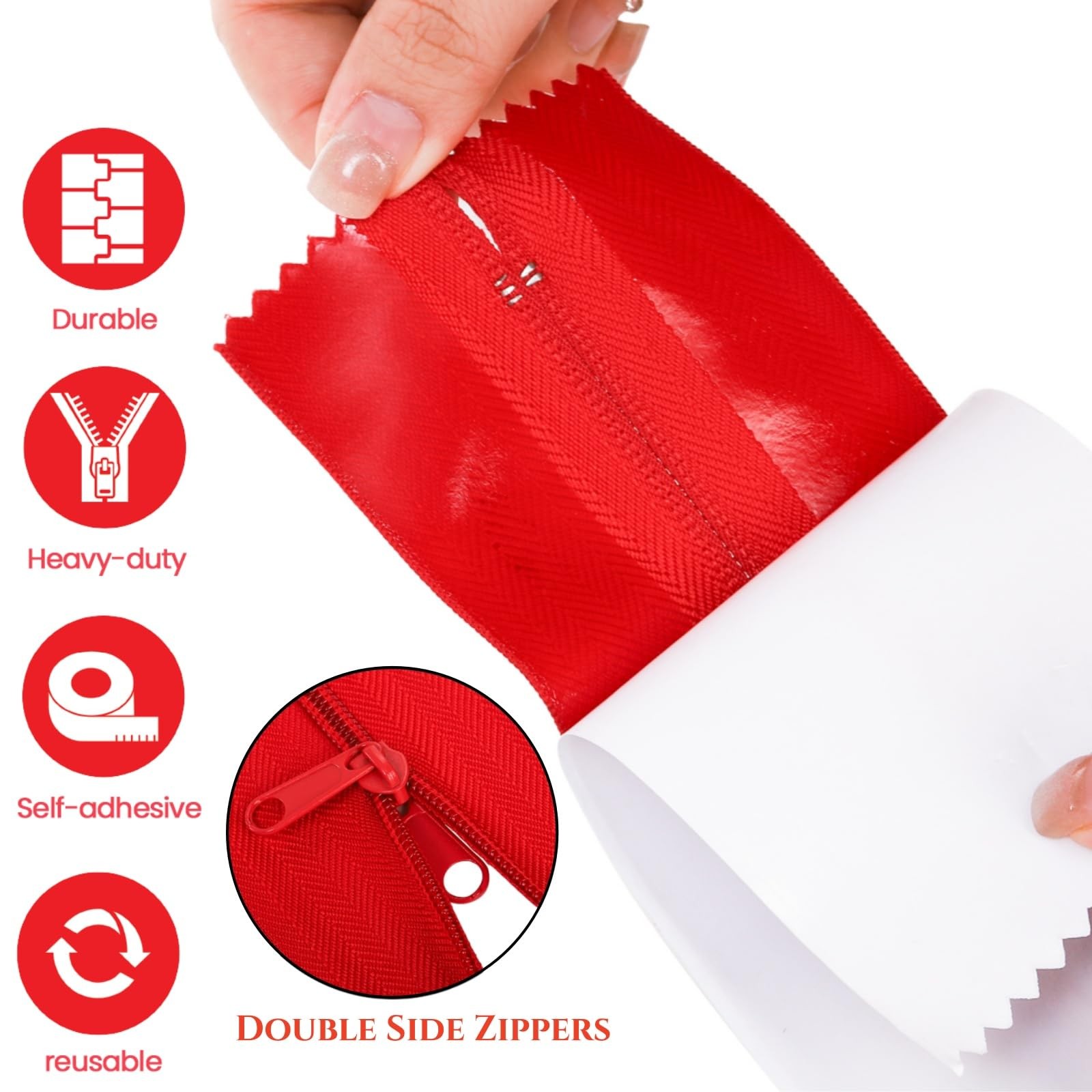 Dust Barrier Zipper Door Kit 7ft Self Adhesive Zipper Dust Protector