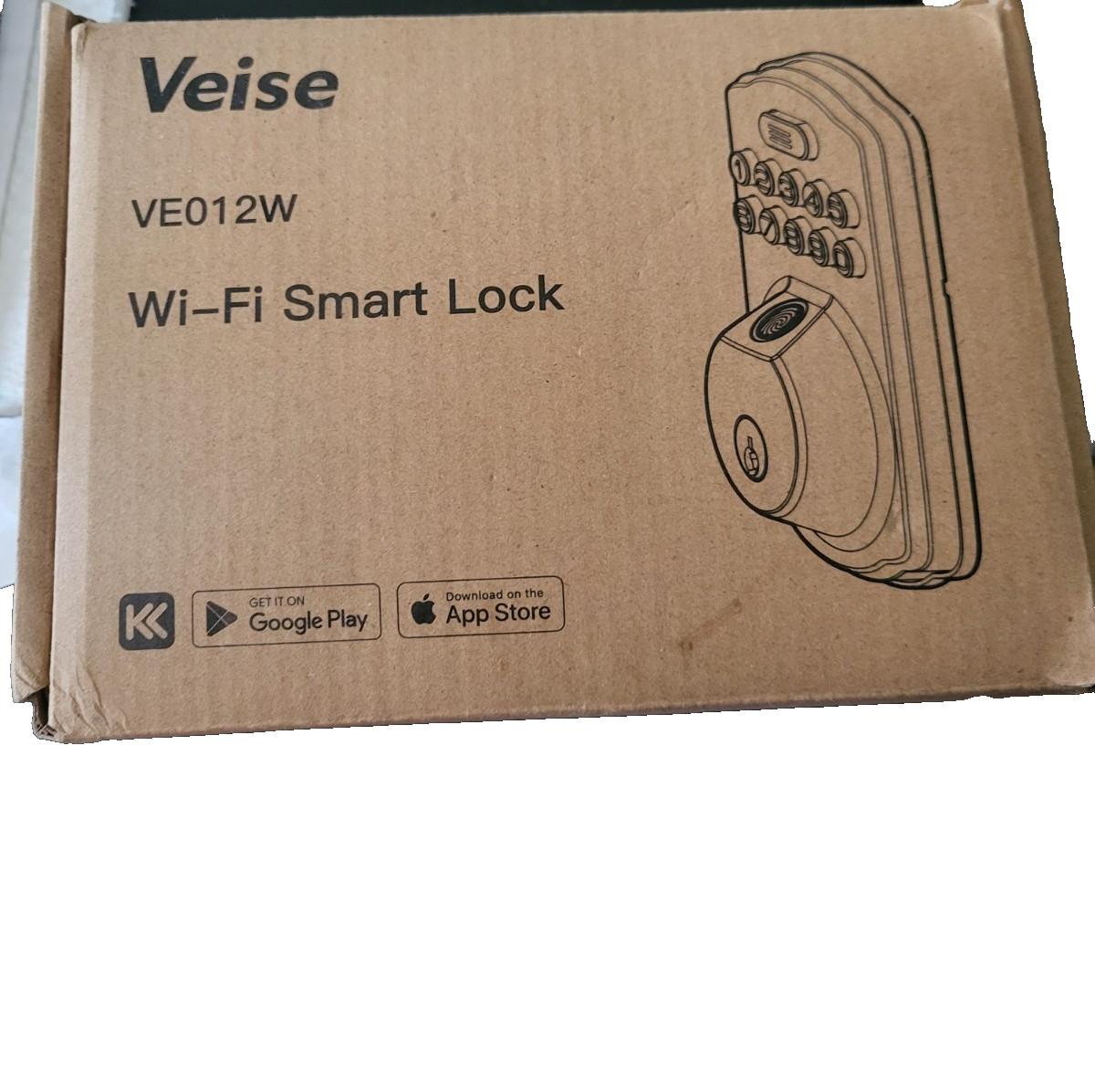 Veise VE012W Built-in WiFi Fingerprint Smart Lock, App Remote Satin Nickel