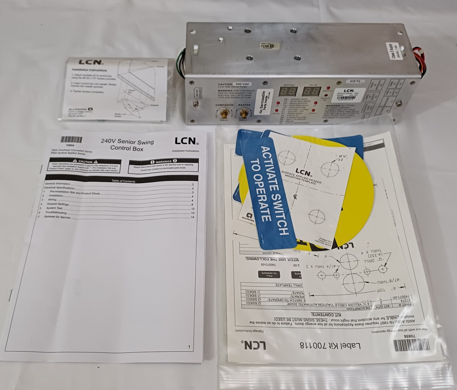 LCN Senior Swing Automatic Door Control Box 240v