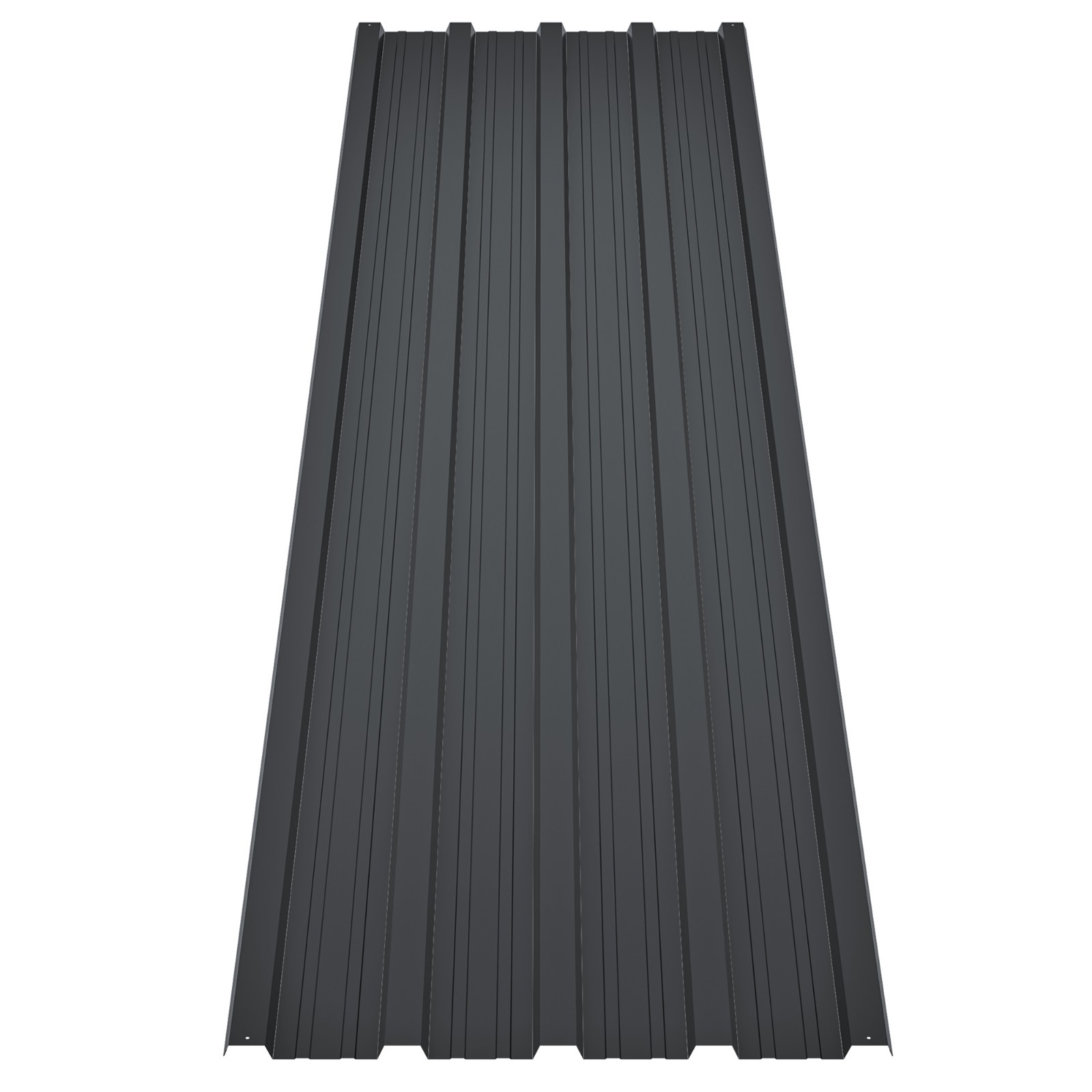15 Pcs Galvanized Metal Roof Panels 16.77″x73.23″ Screws Included Shed Gray BK