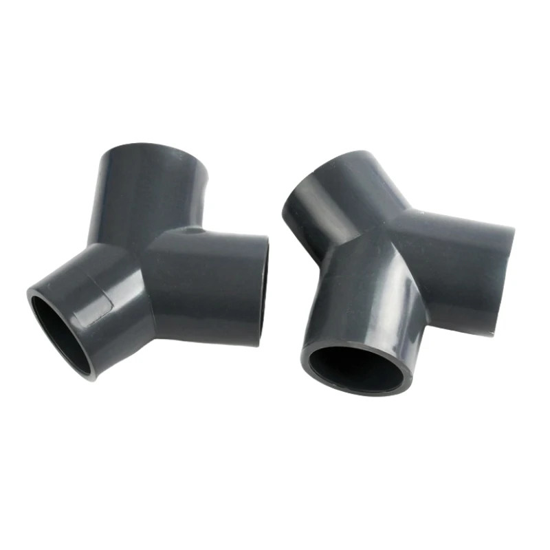 63mm 1 piece 1/5PCS 20/25/32/40/50/63mm PVC Pipe Y-Type Tee Connectors 3-Way Qui