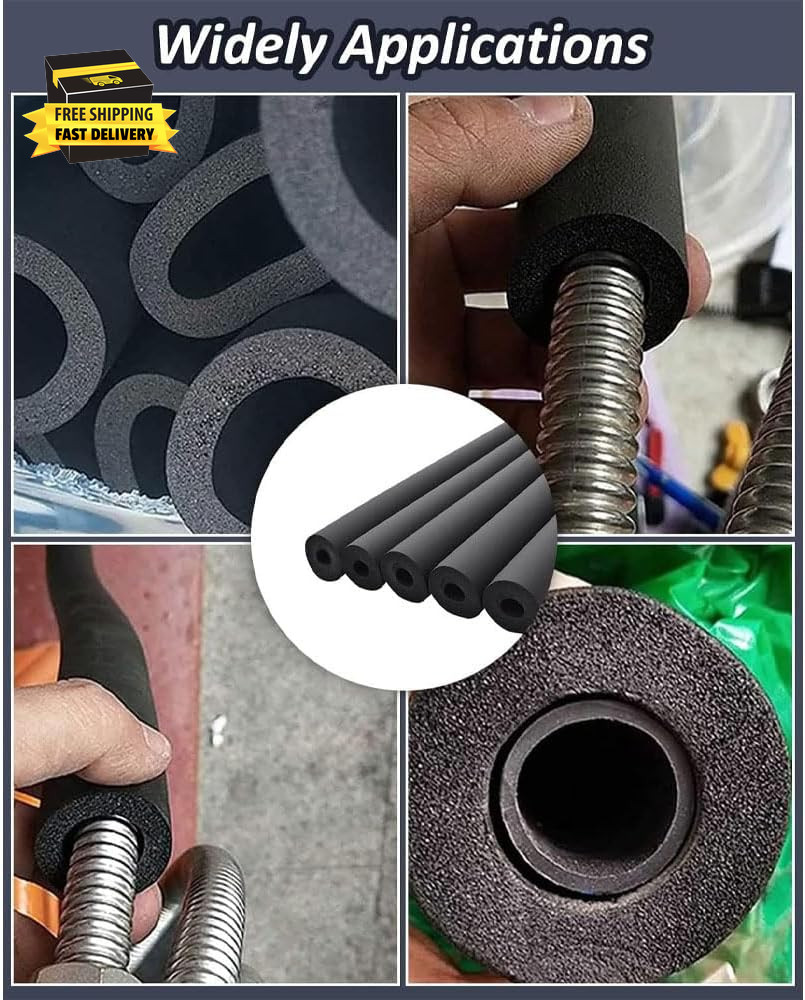 Pipe Insulation Tubing (1″ X 3/8″ X 6FT), 1″ ID Pipe Insulation Foam Tubing, Gui
