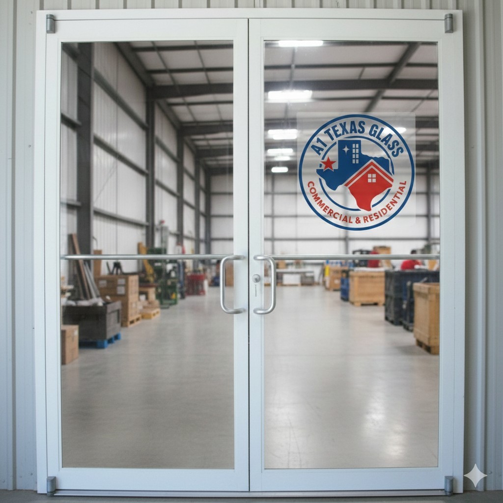 COMPLETE 6×7 Double Storefront Door & Frame Kit – 3/16 Glass & Closers – Clear