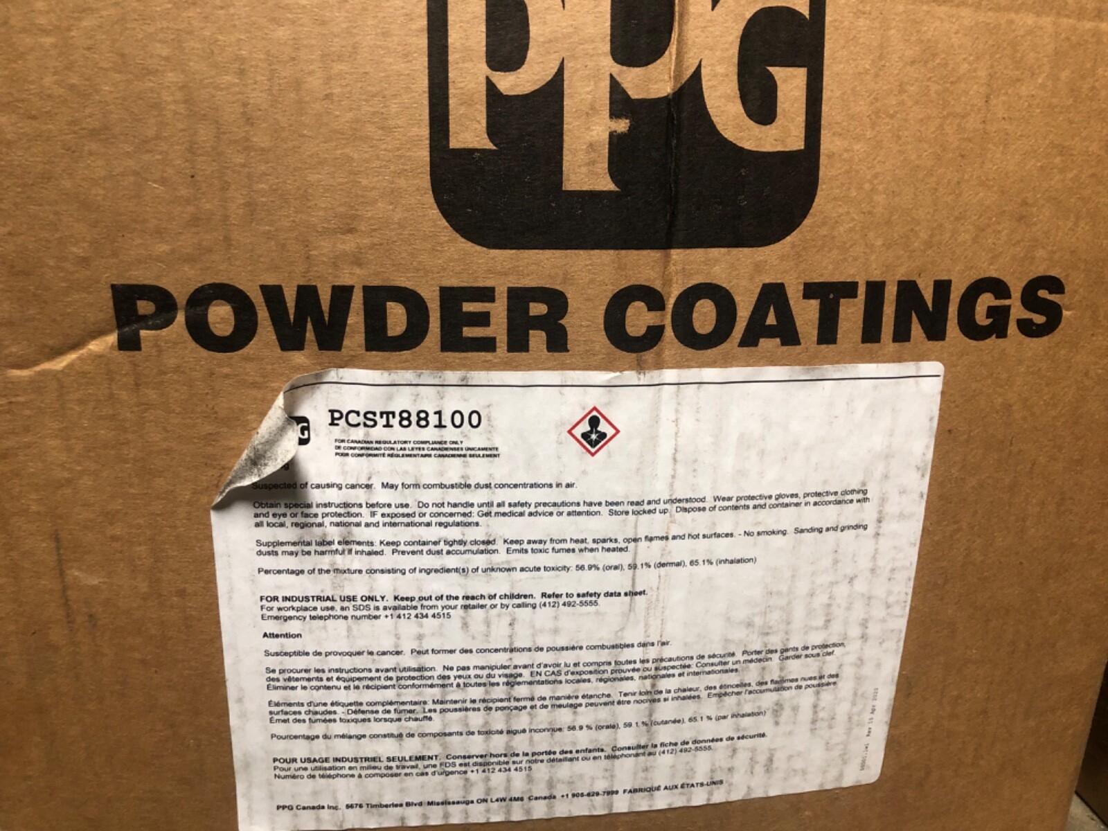 55 lb – PPG Sky White UD Poly PCST88100 Powder Coating