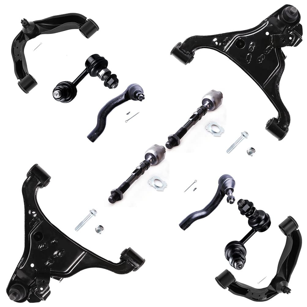 10pc Lwr Upr Arms Tie Rods Sway Links Nissan 05-15 Frontier Xterra Path 05-12