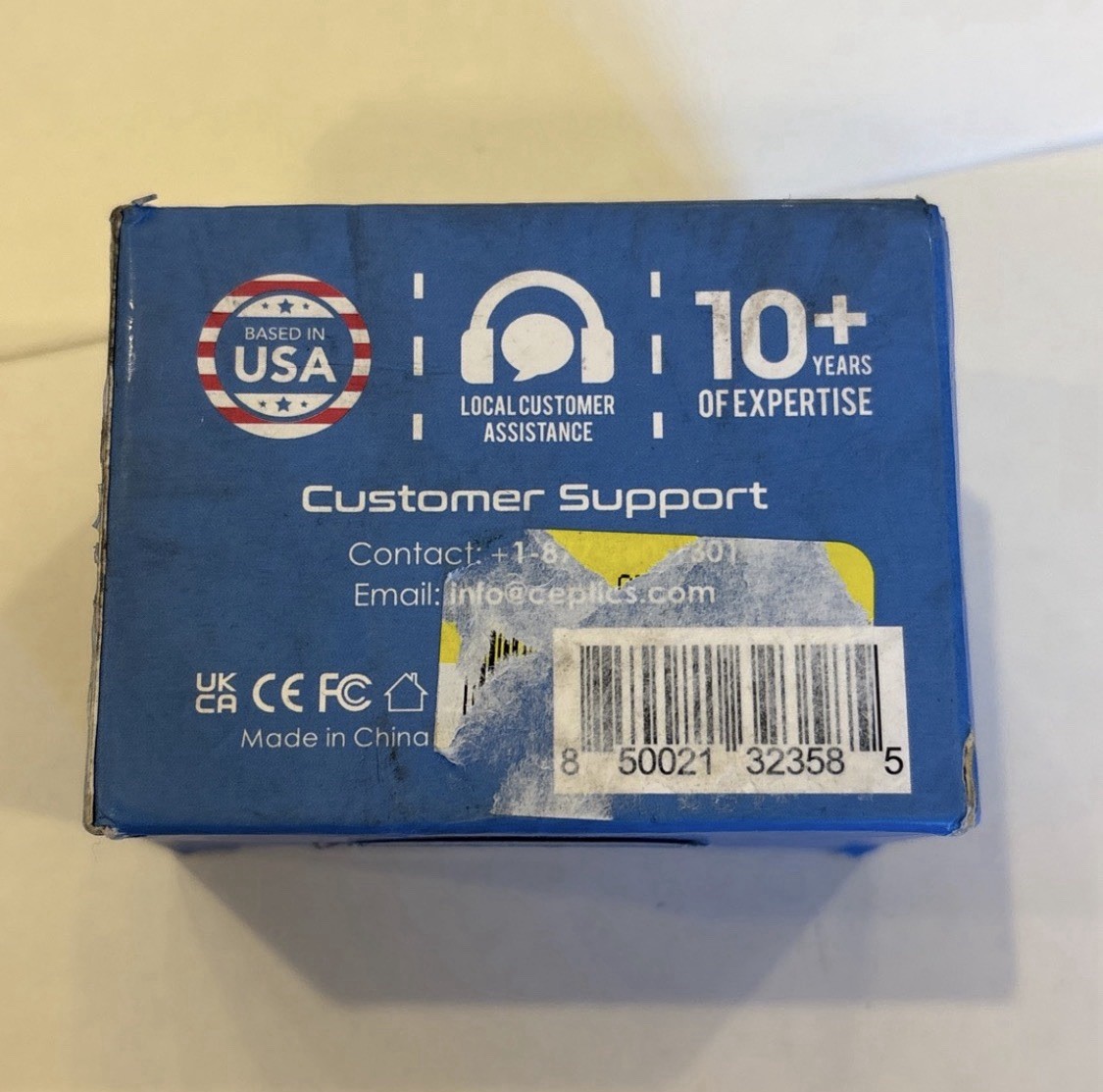 Ceptics 6-in-1 Travel Adapter, 70W PD USB-C, 2USB-A/2USB-C 3A, QC 3.0, US/EU/UK