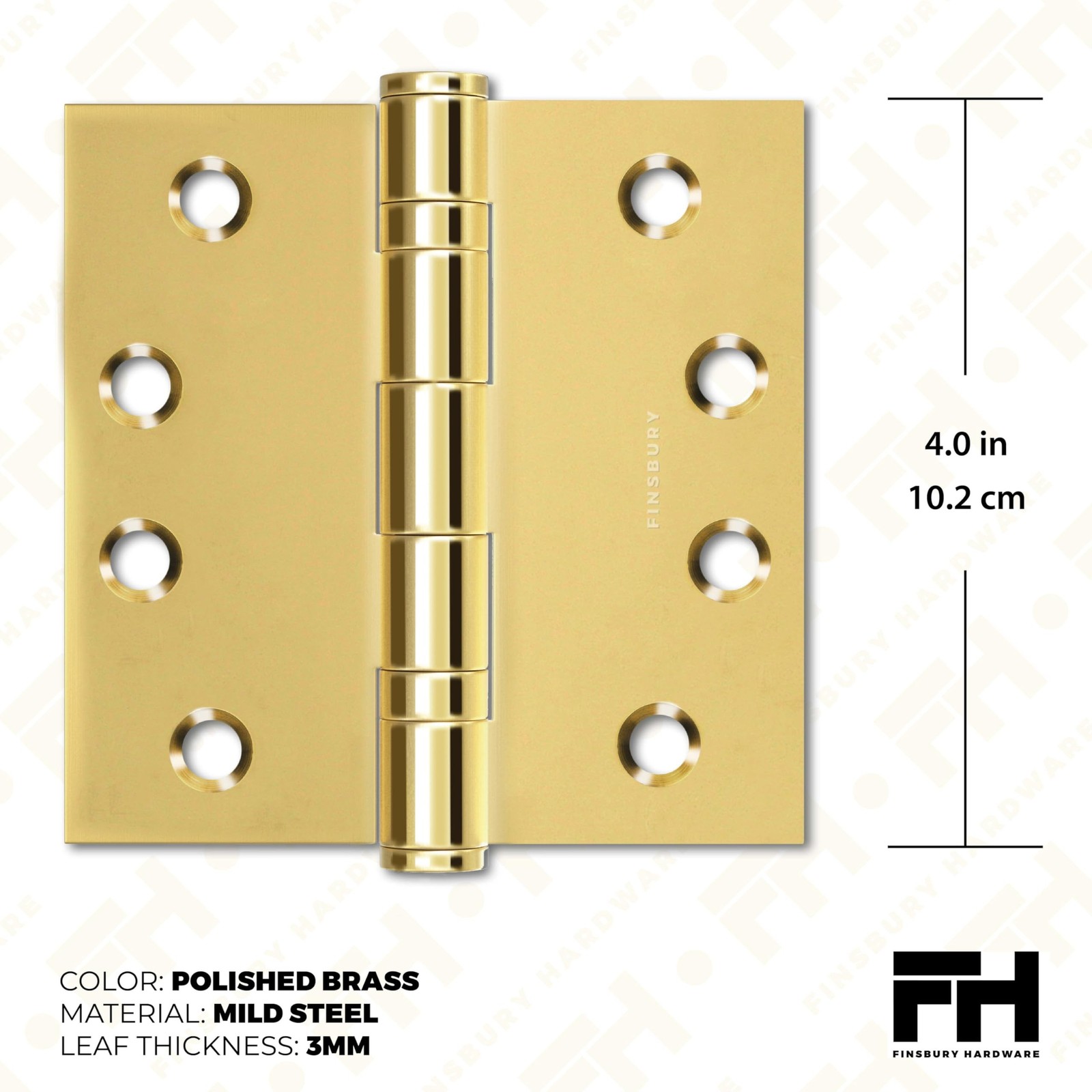 Door Hinge Ball Bearing 4 x 4 Inches Solid 304 Steel Durable Heavy Duty Machi…