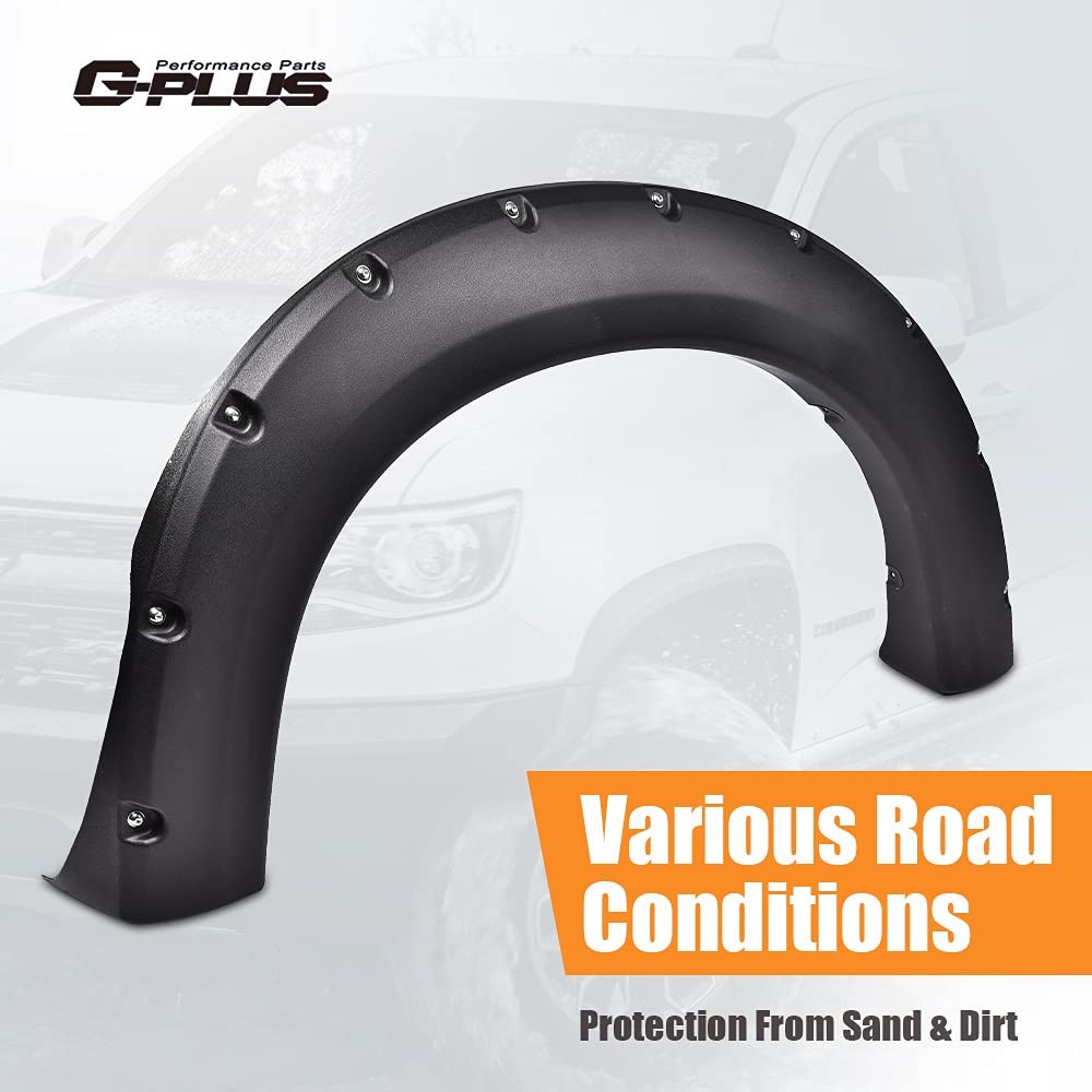 4PCS Fender Flares Ford F250 F350 Super Duty 1999-2007 Textured Pocket Riveted