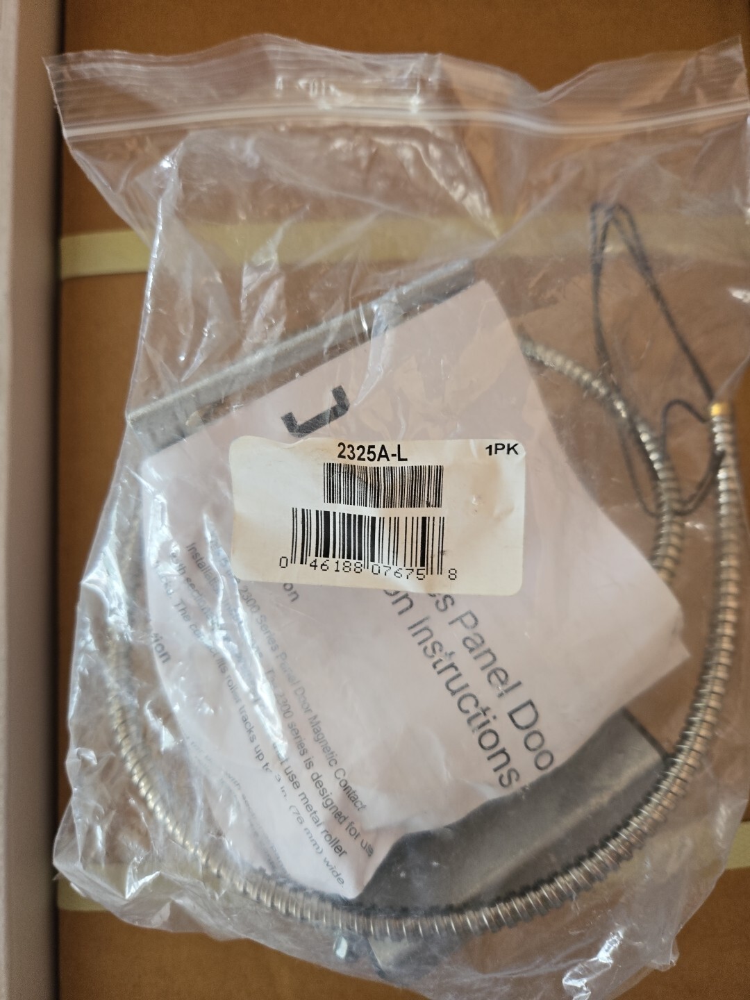 Edwards Signaling Interlogix 2325A-L Overhead Door Track Magnetic Sensor New