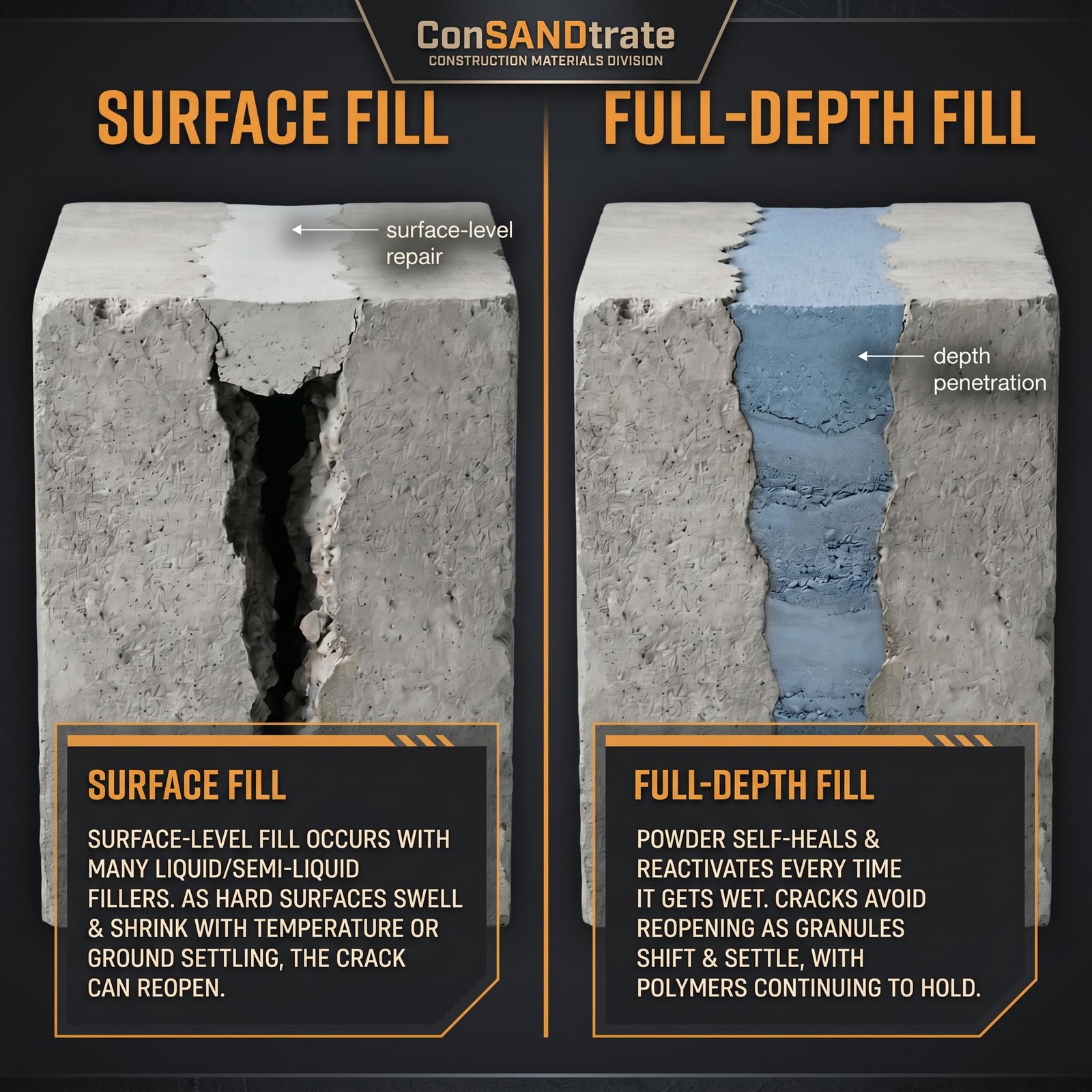 Tan Concrete Crack Filler 3 lb Polymer Sealant for Driveway Patio Walkway