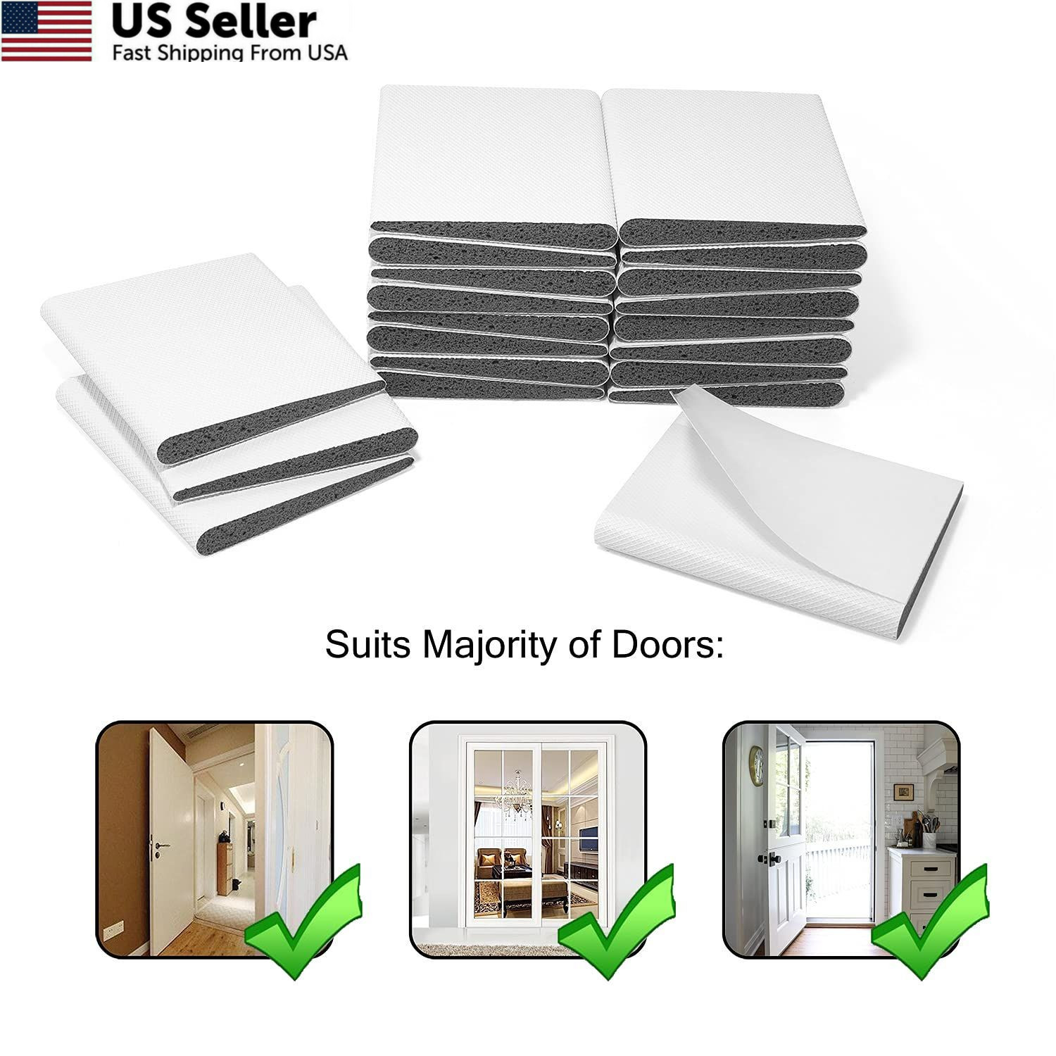 Builder Supply Door Corner Seals – Exterior Doorway Frame Sealing 4 Black