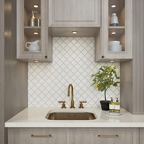 Daltile Mesmerist 11 X 12 Ceramic Arabesque Mosaic Tile In Spirit Gloss 10 Pc