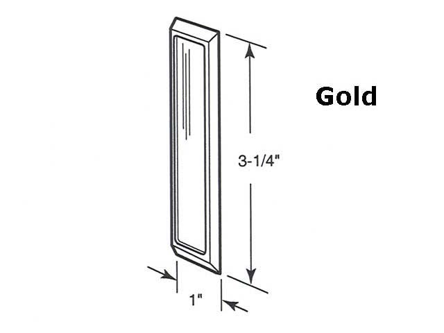 Vinyl Window Tilt Latch Pass Through Finger Pull Pair Hardware Plastic Gold