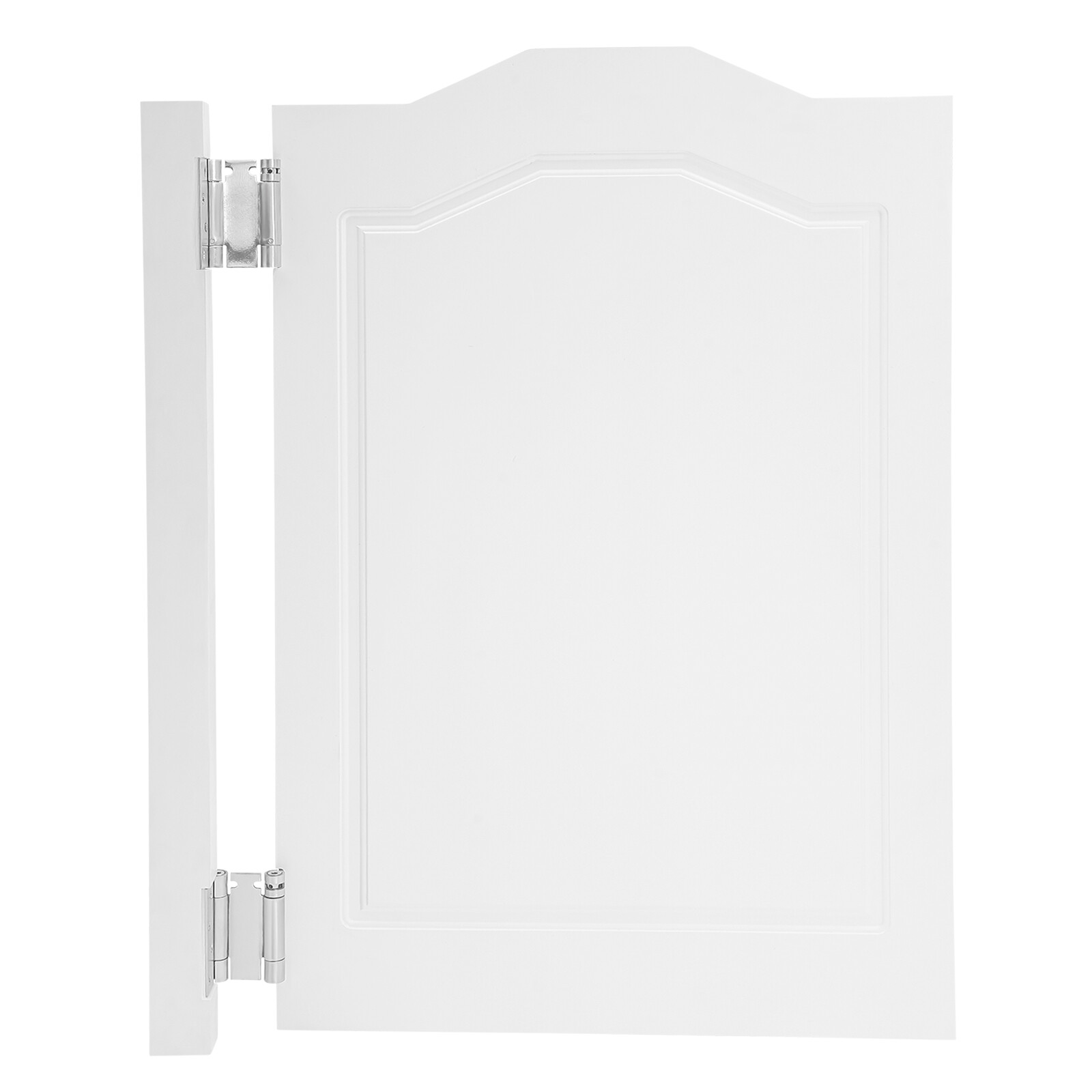Partition Door, Swing Solid Wood Door, White Partition Door for Shop Entrance