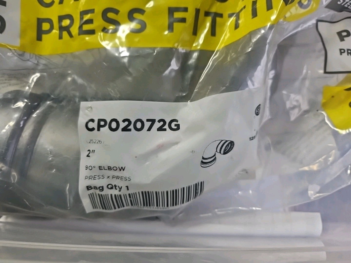 Streamline 90Â° Gas Pipe Elbow Carbon Steel 2″ CP02072G