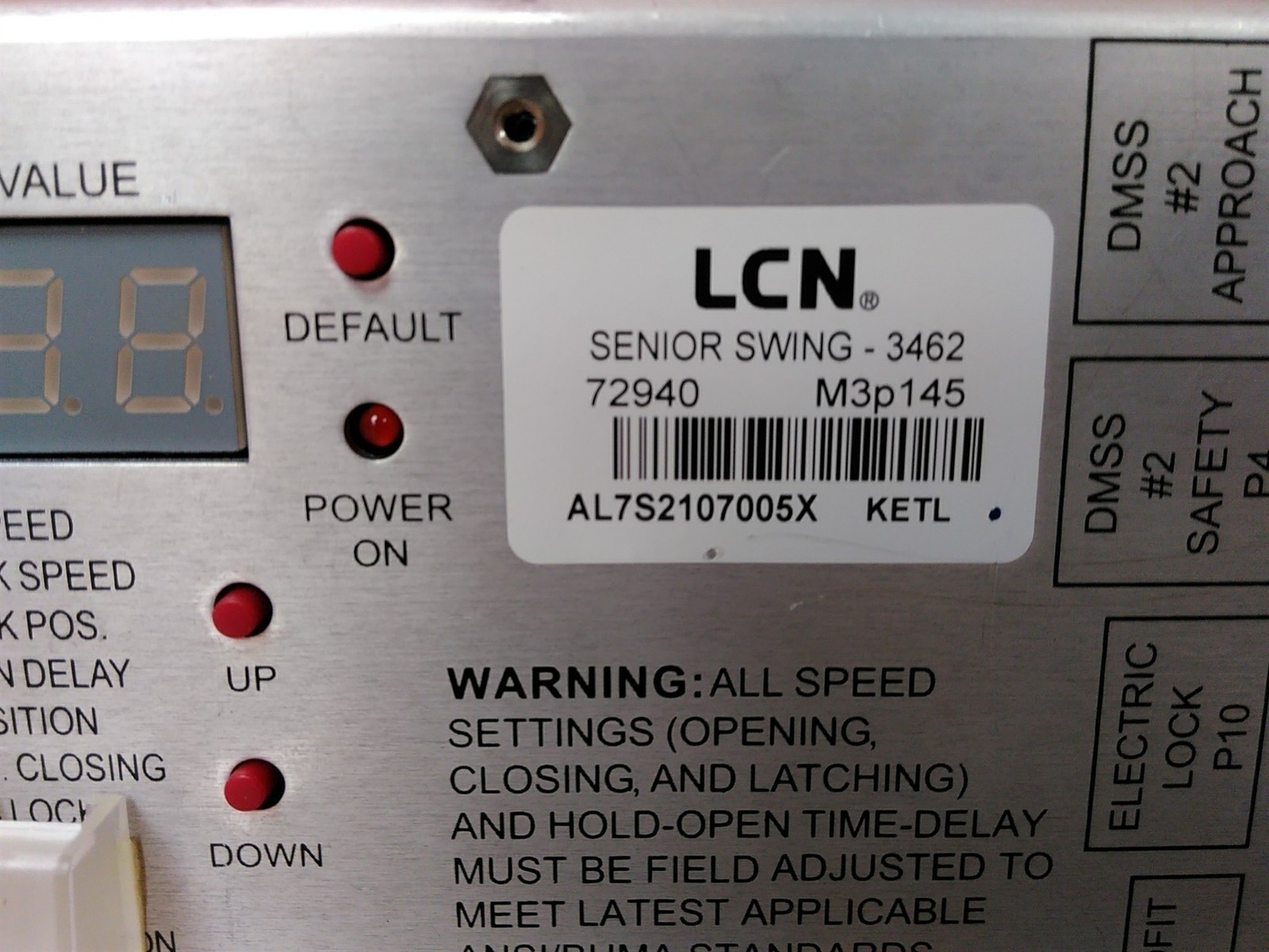 LCN Senior Swing -3462 72940 Control See Description