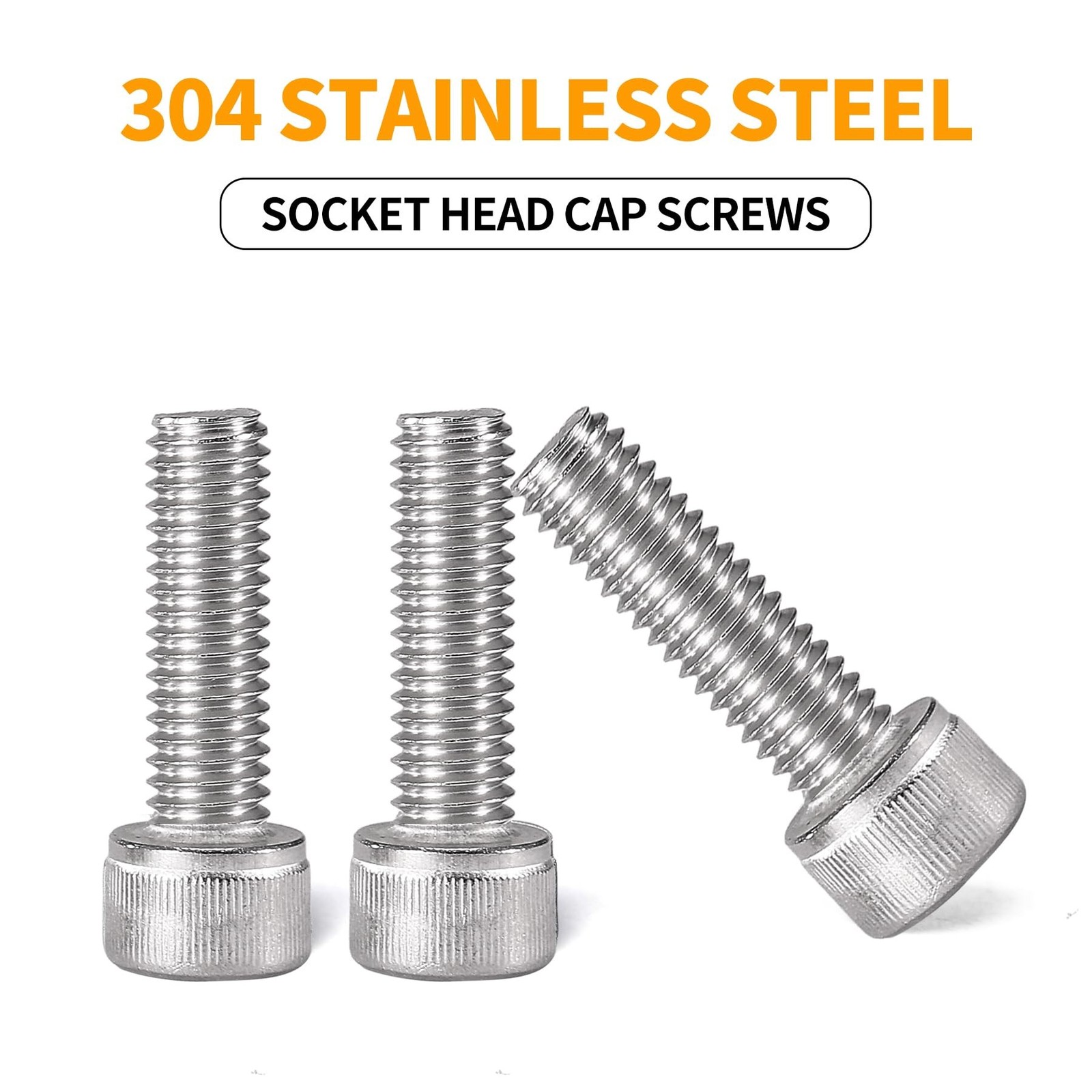 M5-0.8 x 12mm Socket Head Cap Screws Bolts, 304 Stainless Steel (A2-70), Alle…
