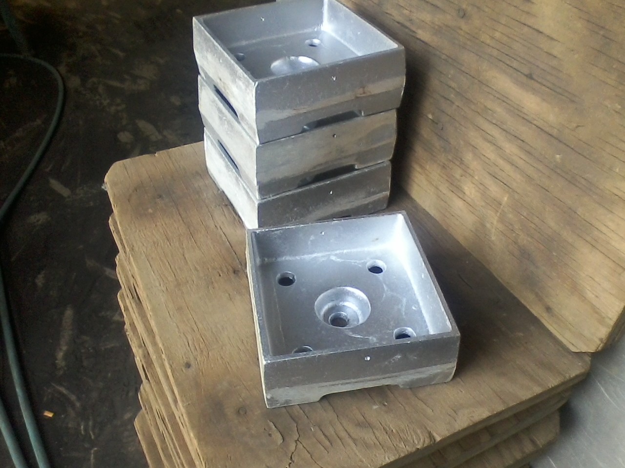 Post Base, Anchored 6×6 heavy cast aluminum. Contractor Pack of 4. MADE IN USA