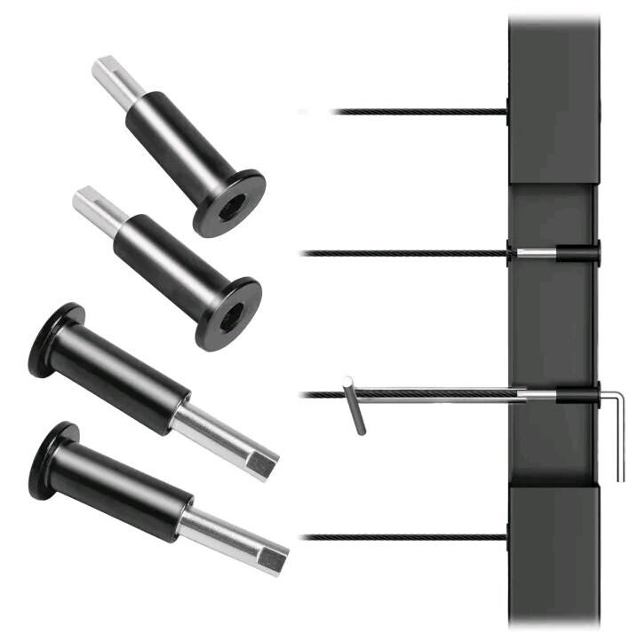 Muzata 20P Black Invisible Tensioner T316 Cable Railing Kit for 1/8″ Cable CB40