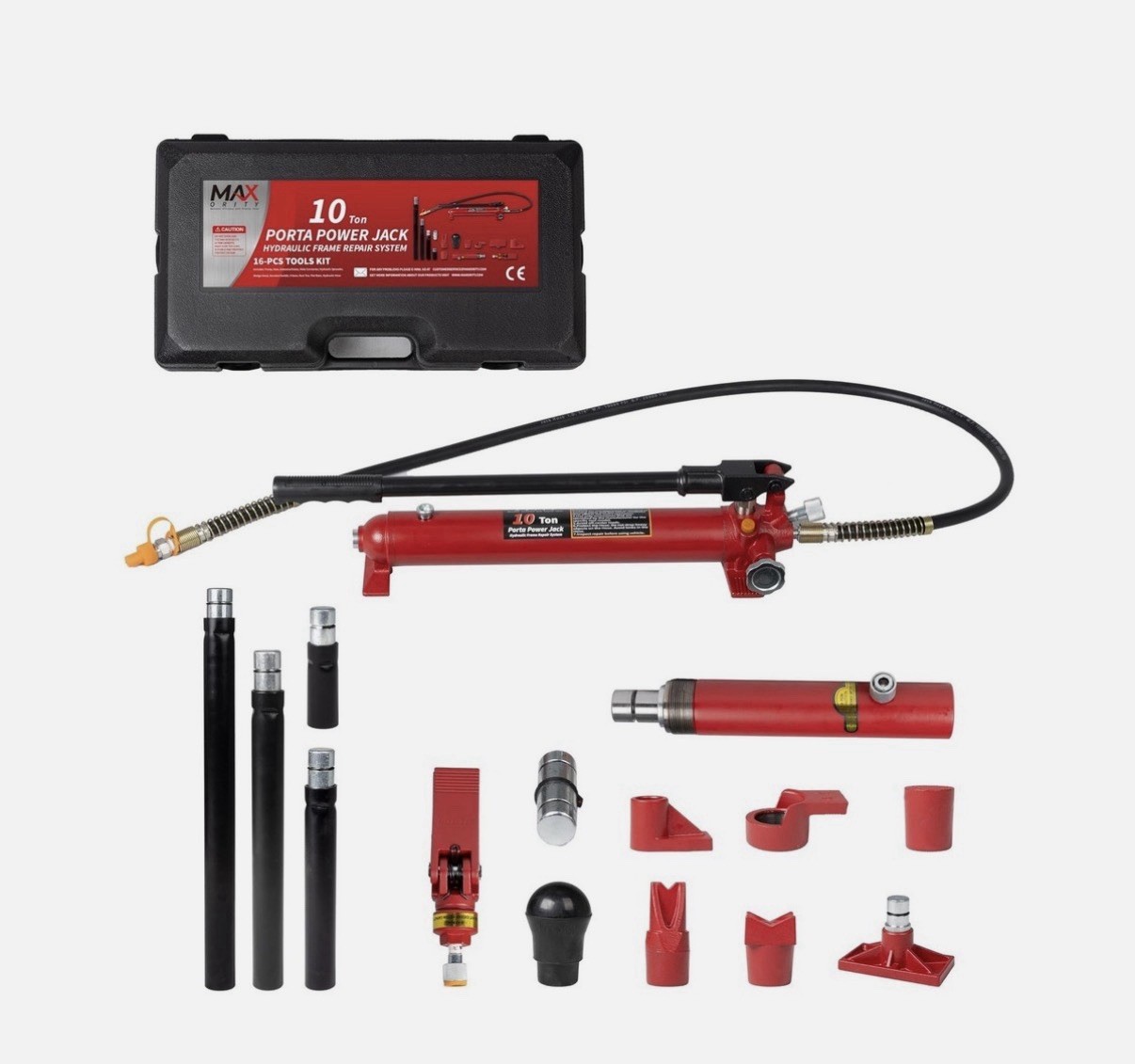 10 Ton (20,000 lbs Capacity) Porta Power Jack Hydraulic Ram Auto Body Frame C…