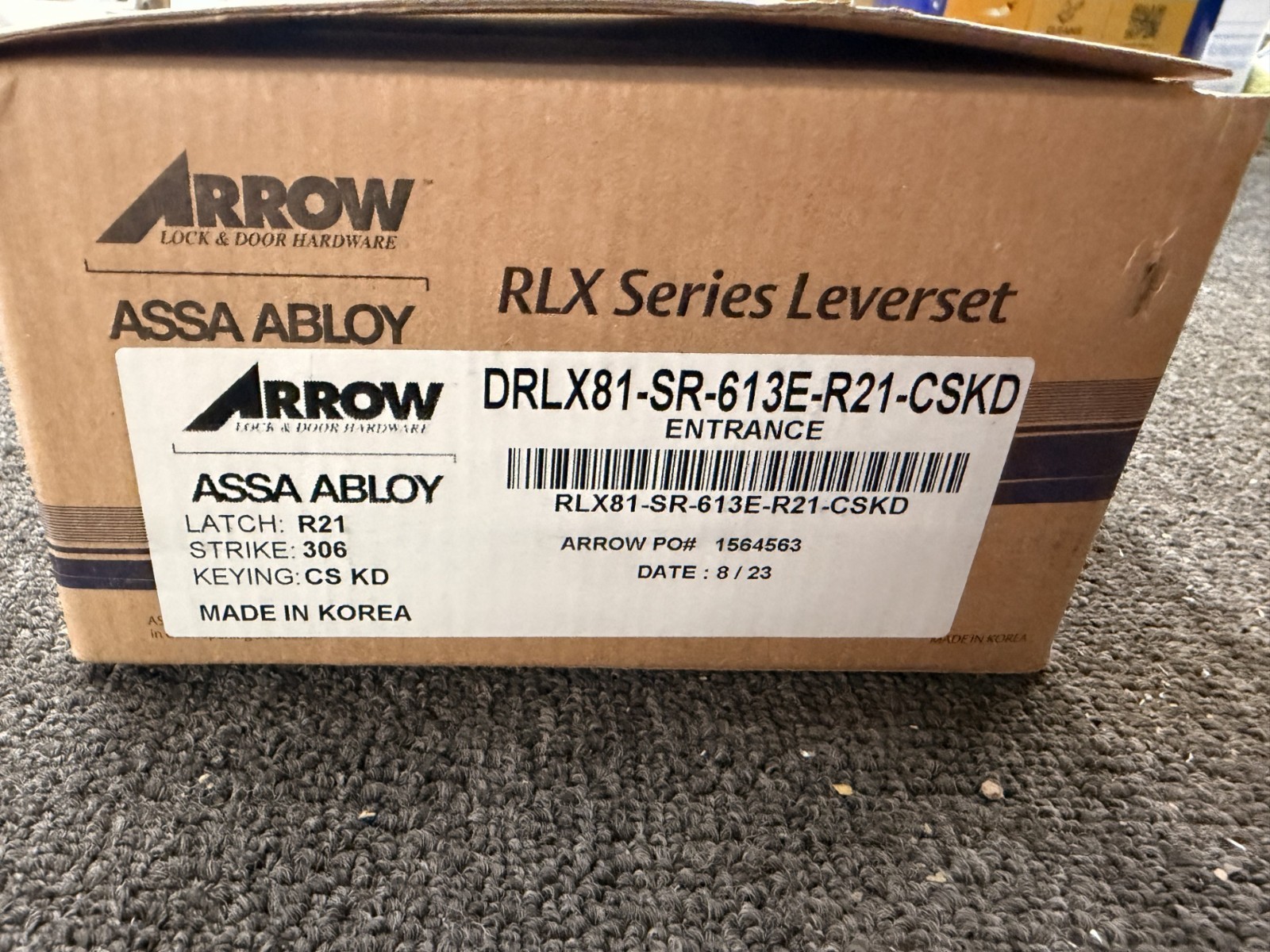ASSA ABLOY ARROW DRLX81-SR-613E-R21-CSKD ENTRANCE LOCK
