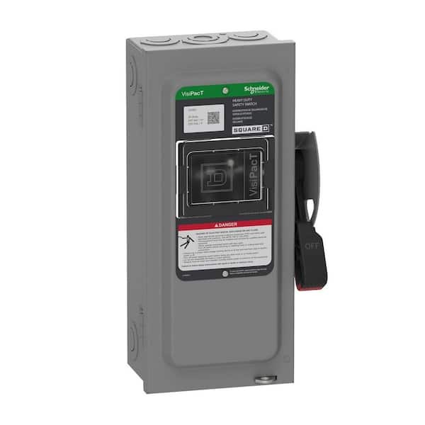Square D VH361 VisiPacT 30A 600V 3P Fused Safety Switch, NEMA 1