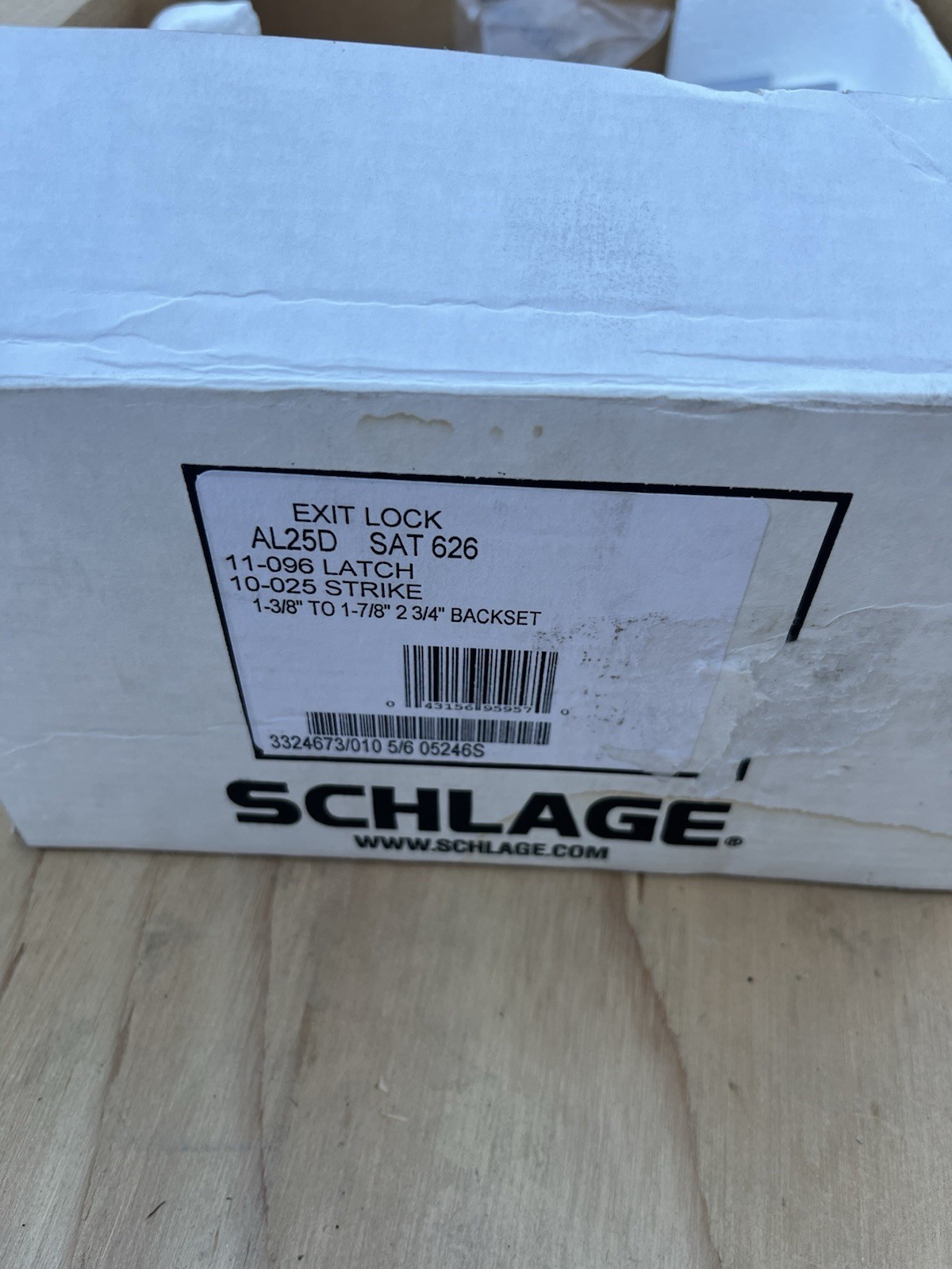 NOS Schlage AL25d Sat 626 Exit Lock