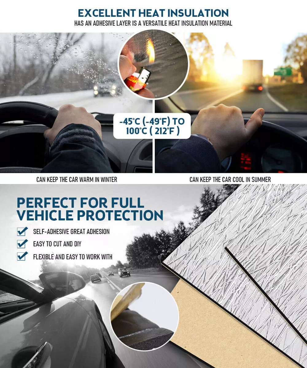 12Pcs Sound Insulation Mat Universal 20″x10″ 19sqft for Reduce resonance noise