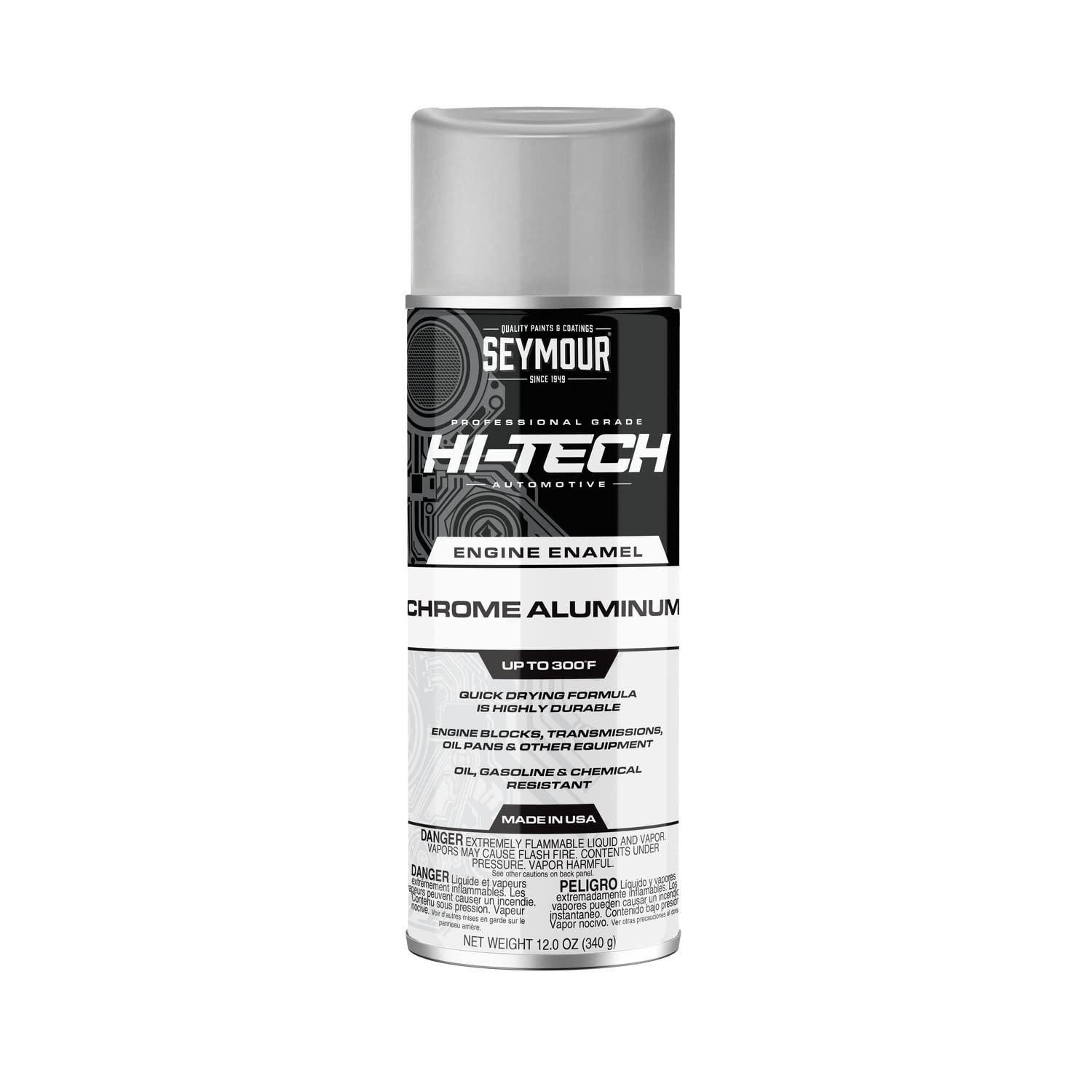 Seymour EN-41 Hi-Tech Engine Spray 12 Ounce (Pack of 1), Chrome Aluminum