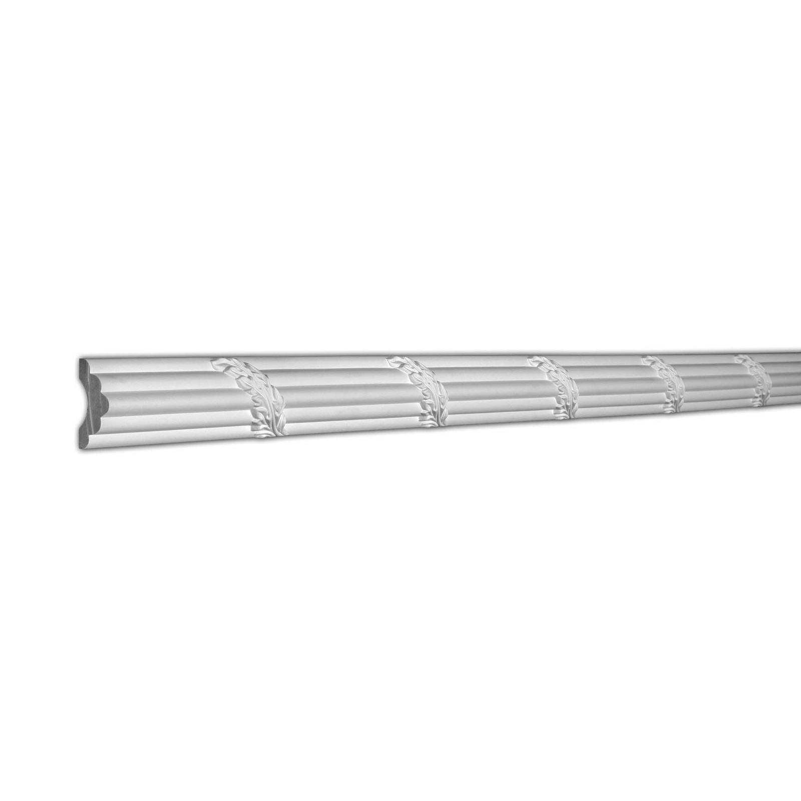 1-7/8in H x 3/4in Proj, Primed White Polymer Panel Moulding, 96in Long Pro Pack,