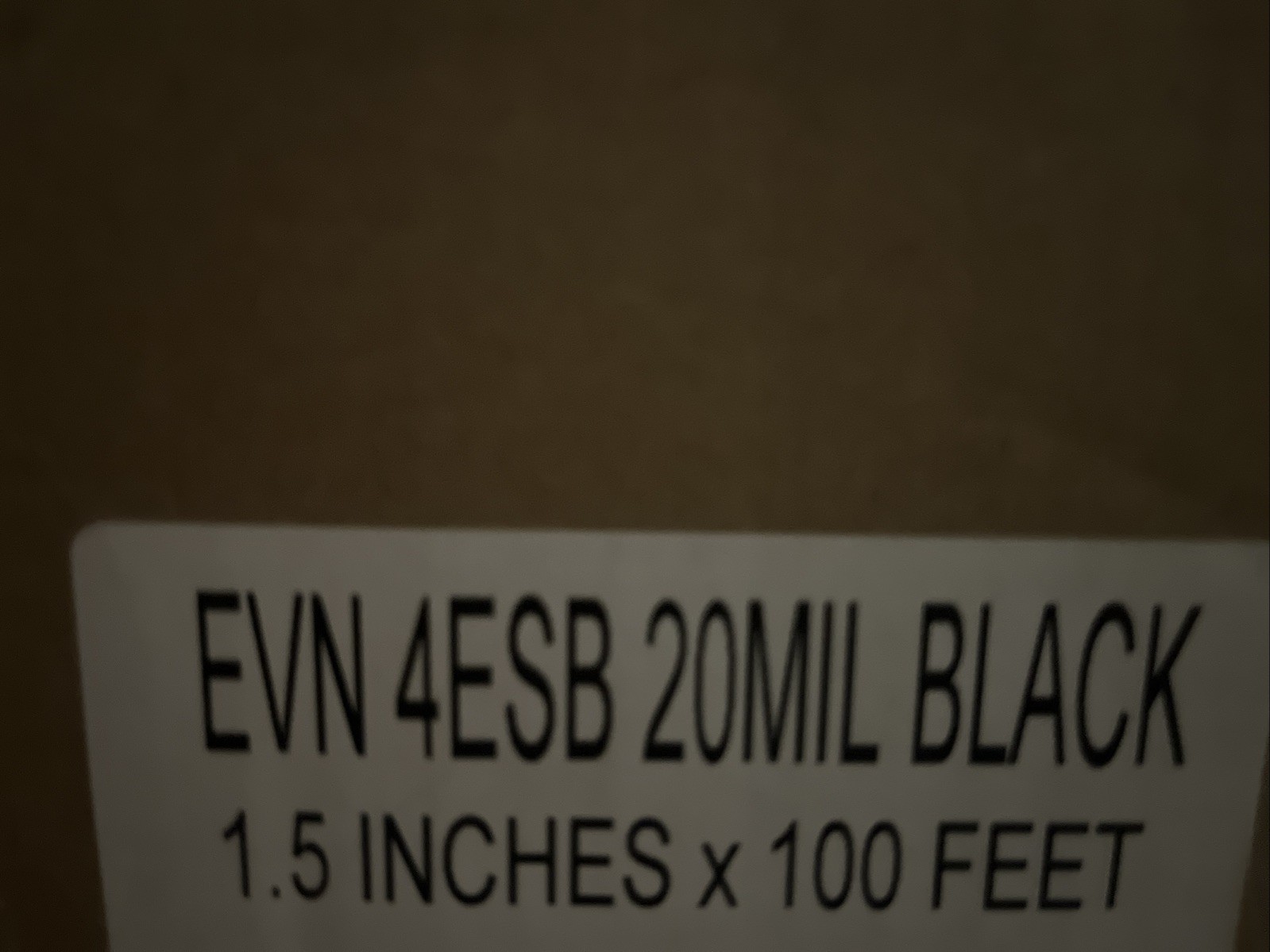 EVN 4ESB 20 Mil Black 1-1/2” W x 100’ L Sealing Seam Tape NEW Qty-1 Free Ship