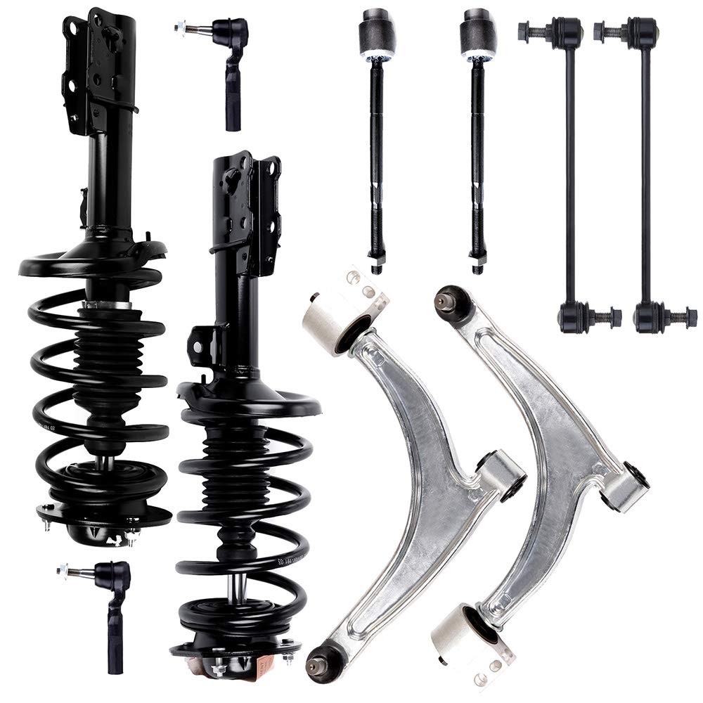Strut Sway Bar Control Arm Tie Rod 10pc Kit for 04-11 Malibu 05-10 G6 07-09 Aura