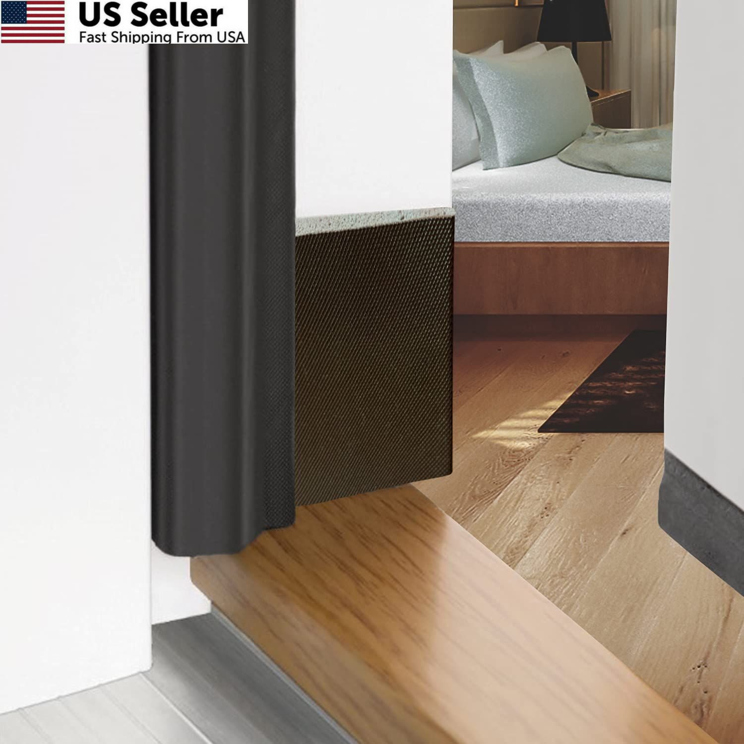 Builder Supply Door Corner Seals – Exterior Doorway Frame Sealing 4 Black