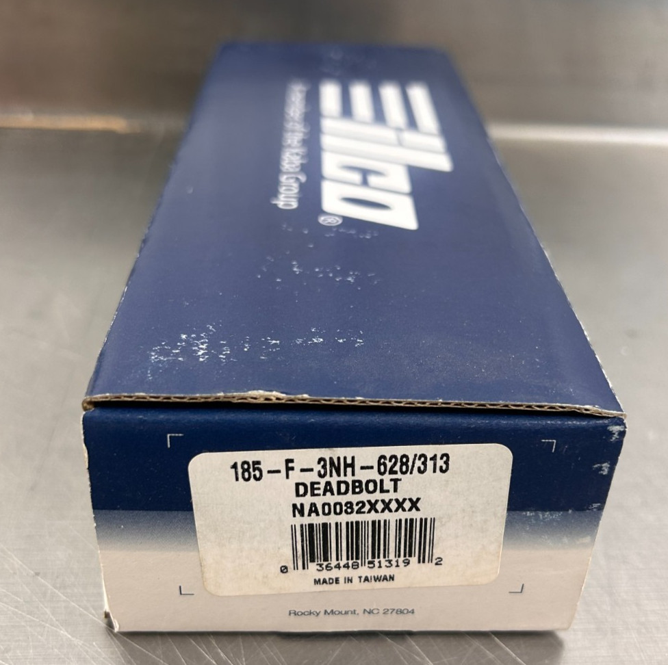 Ilco Deadbolt & Strike Plate 185 F 3NH 628/313 New Heavy Duty