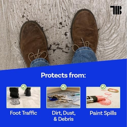 Carpet Protection Film 36 Inch x 200 Feet Roll Self Adhesive Plastic Protector